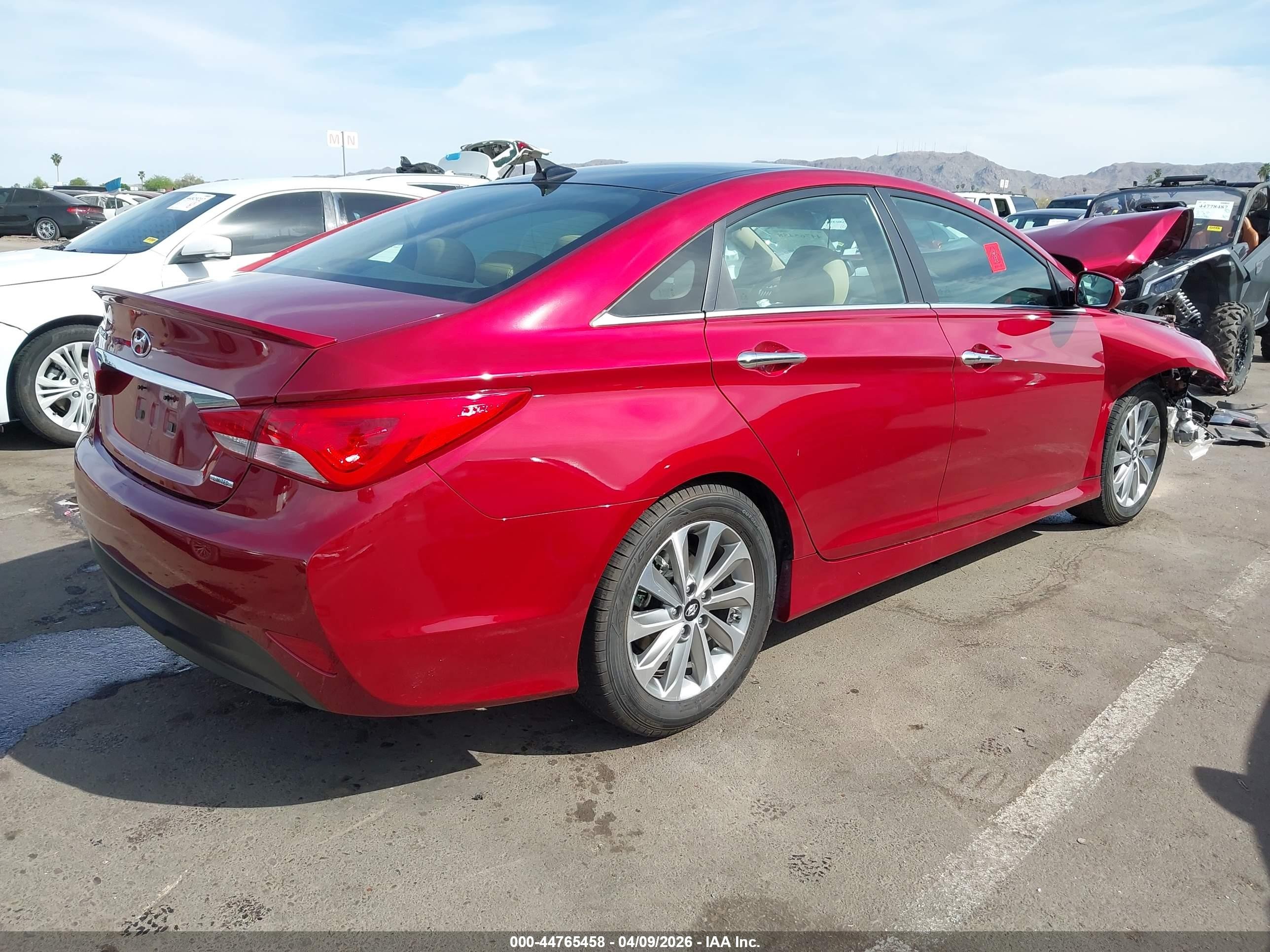 2014 Hyundai Sonata Limited Burgundy vin: 5NPEC4AC1EH922705