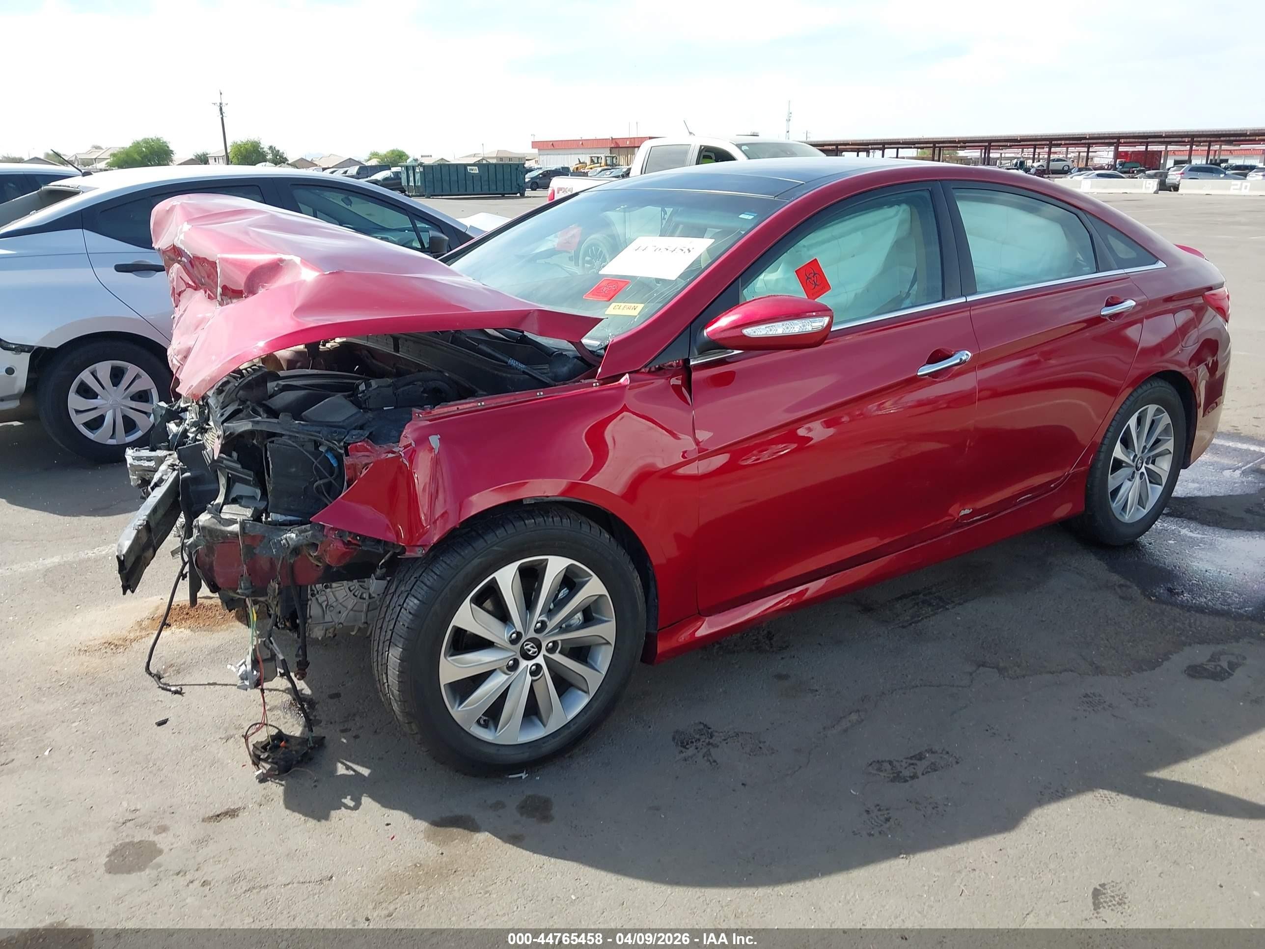 2014 Hyundai Sonata Limited Burgundy vin: 5NPEC4AC1EH922705