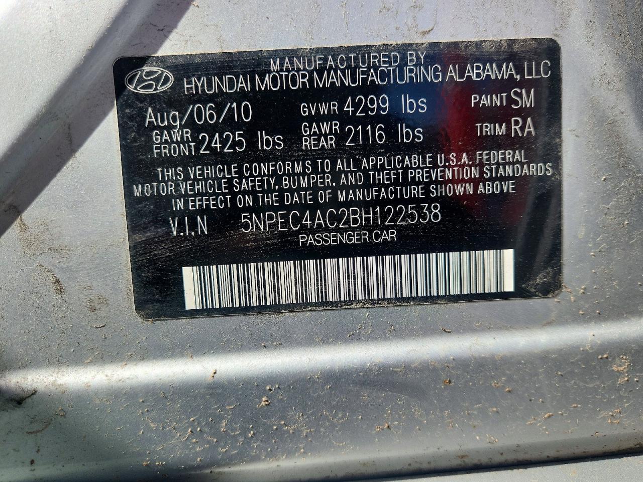 2011 Hyundai Sonata Limited Silver vin: 5NPEC4AC2BH122538