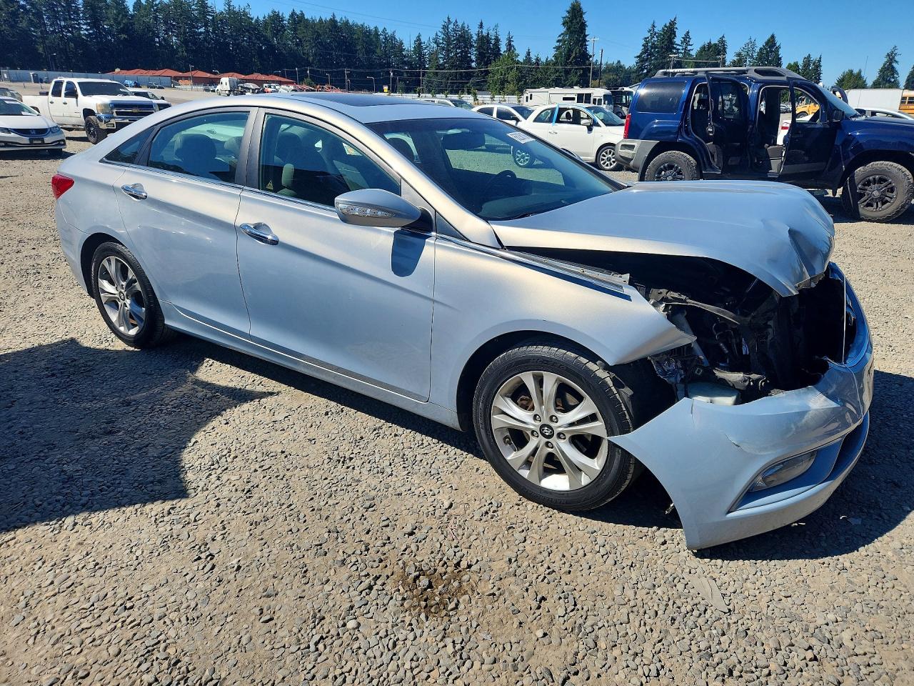 2011 Hyundai Sonata Limited Silver vin: 5NPEC4AC2BH136228