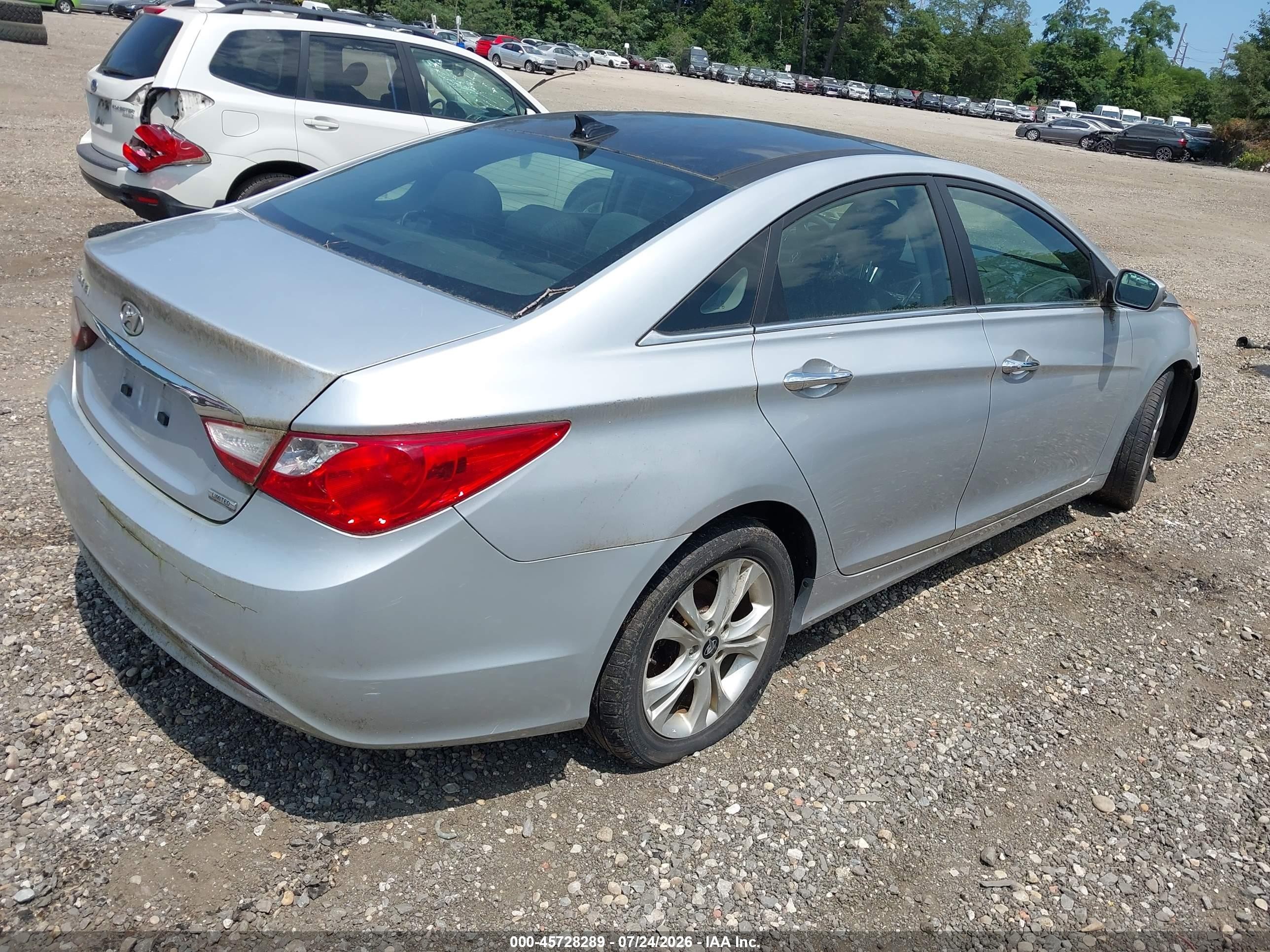 2012 Hyundai Sonata Limited Silver vin: 5NPEC4AC2CH320652