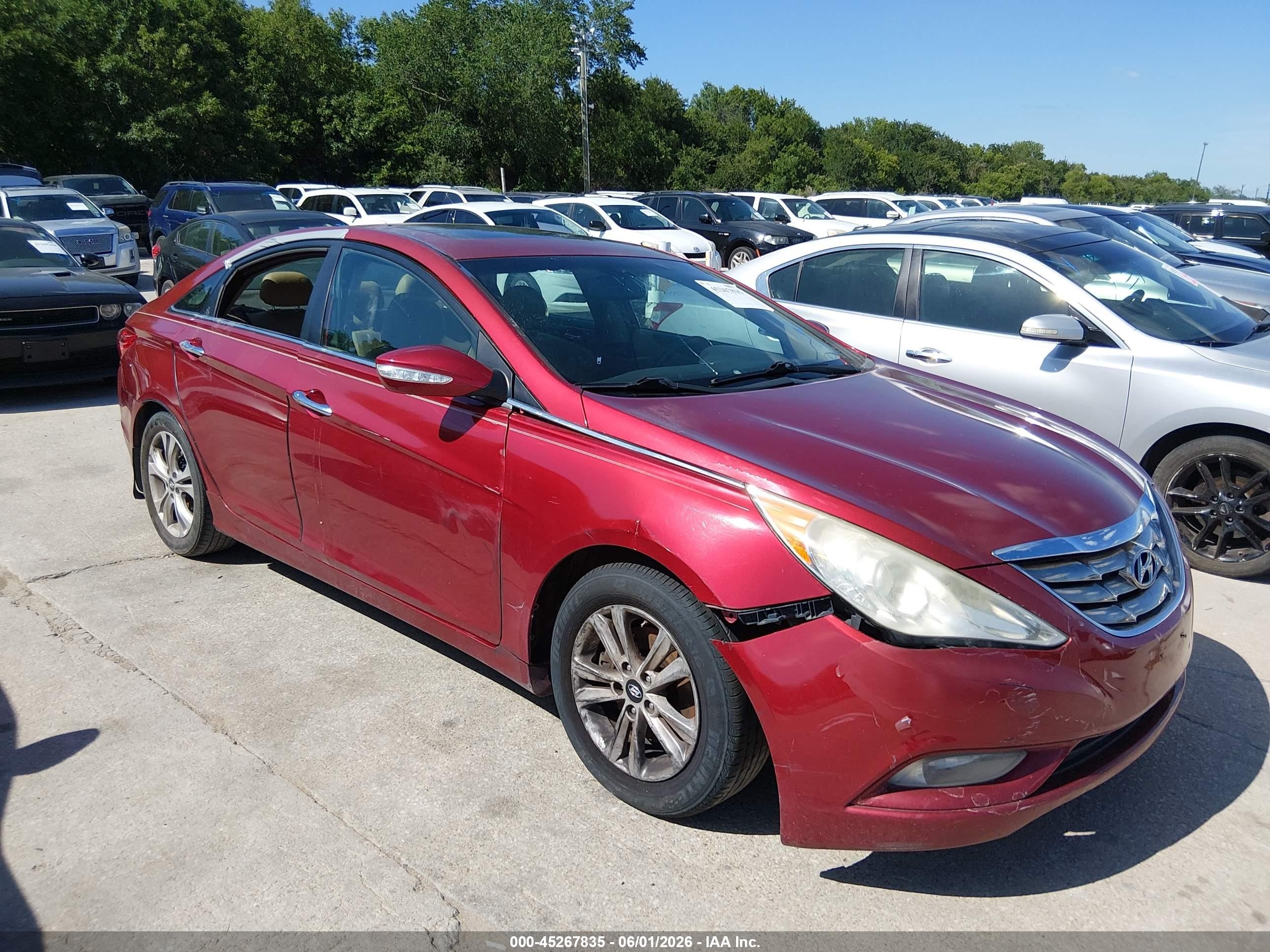 2013 Hyundai Sonata Limited Burgundy vin: 5NPEC4AC2DH520223