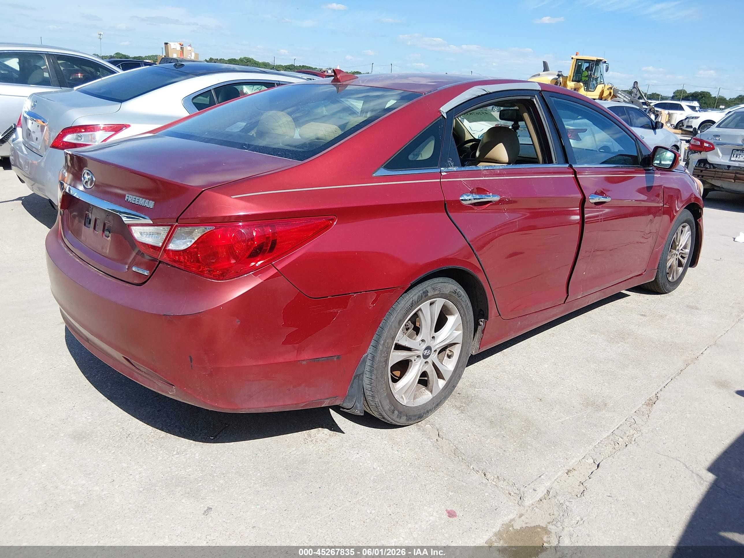 2013 Hyundai Sonata Limited Burgundy vin: 5NPEC4AC2DH520223