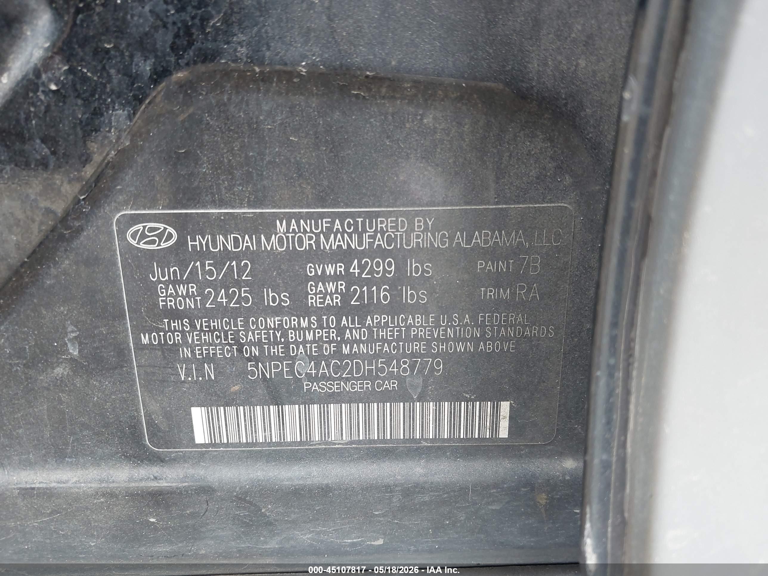 2013 Hyundai Sonata Limited Gray vin: 5NPEC4AC2DH548779
