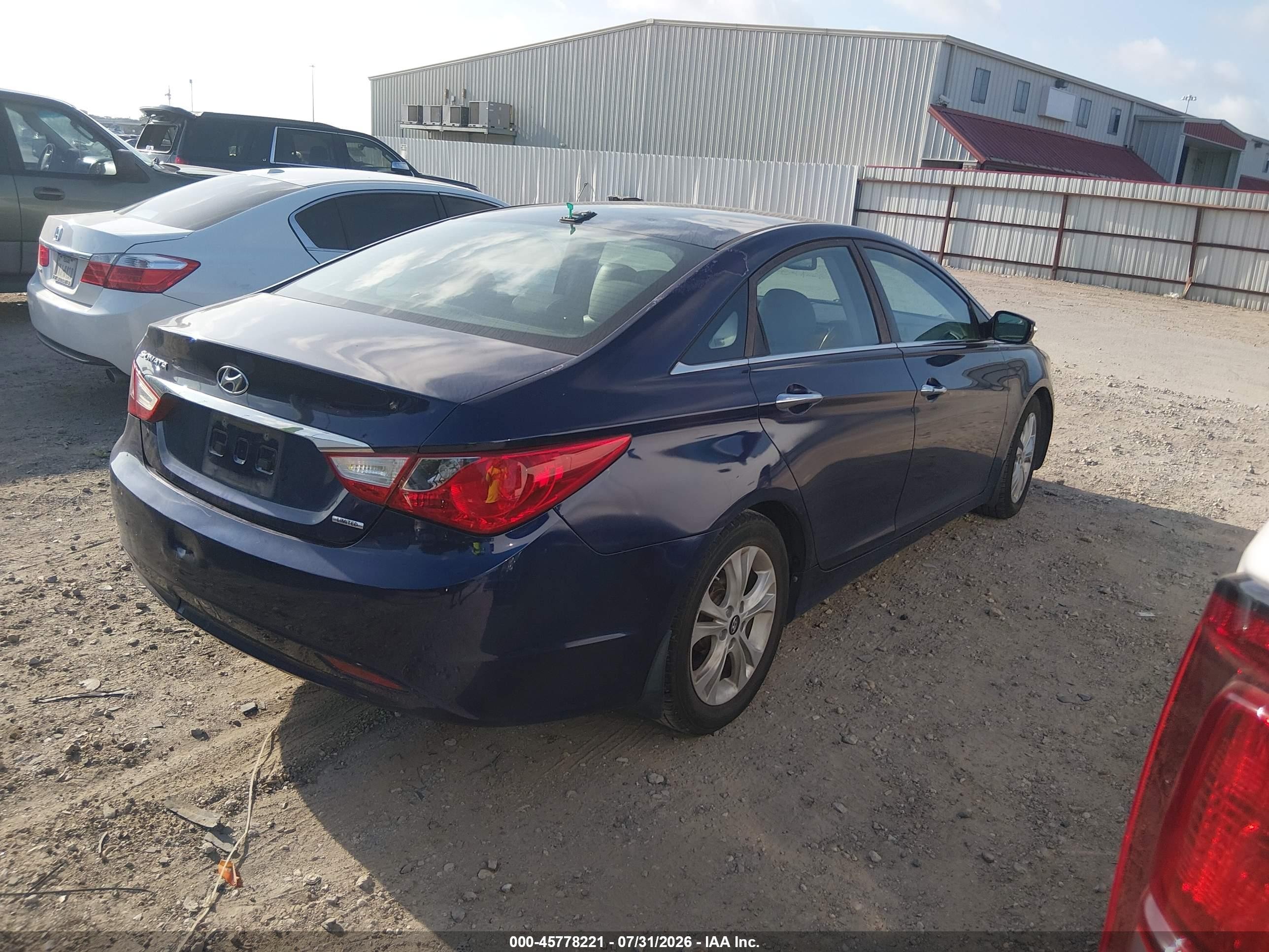 2013 Hyundai Sonata Limited Blue vin: 5NPEC4AC2DH590756