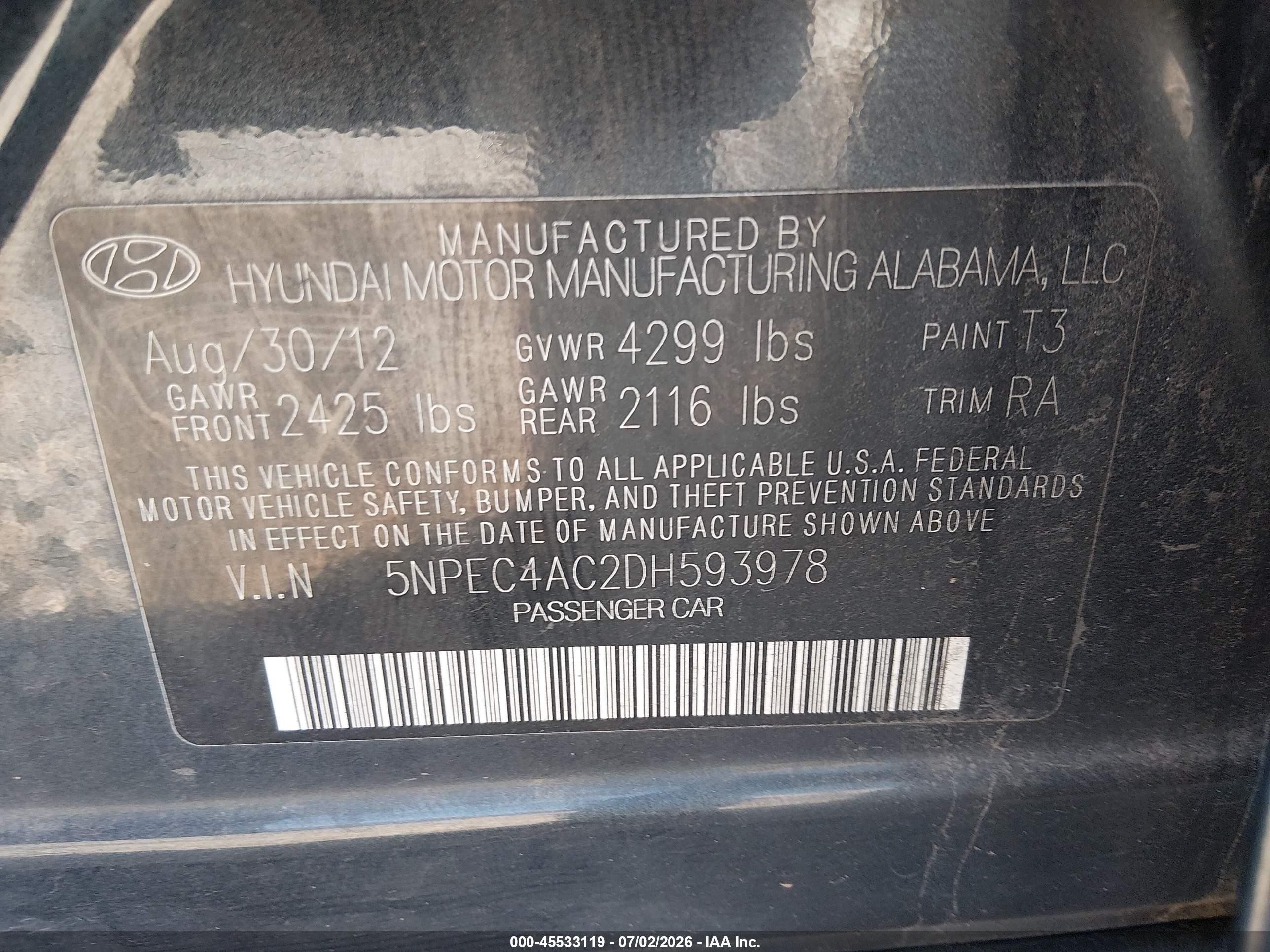 2013 Hyundai Sonata Se Black vin: 5NPEC4AC2DH593978