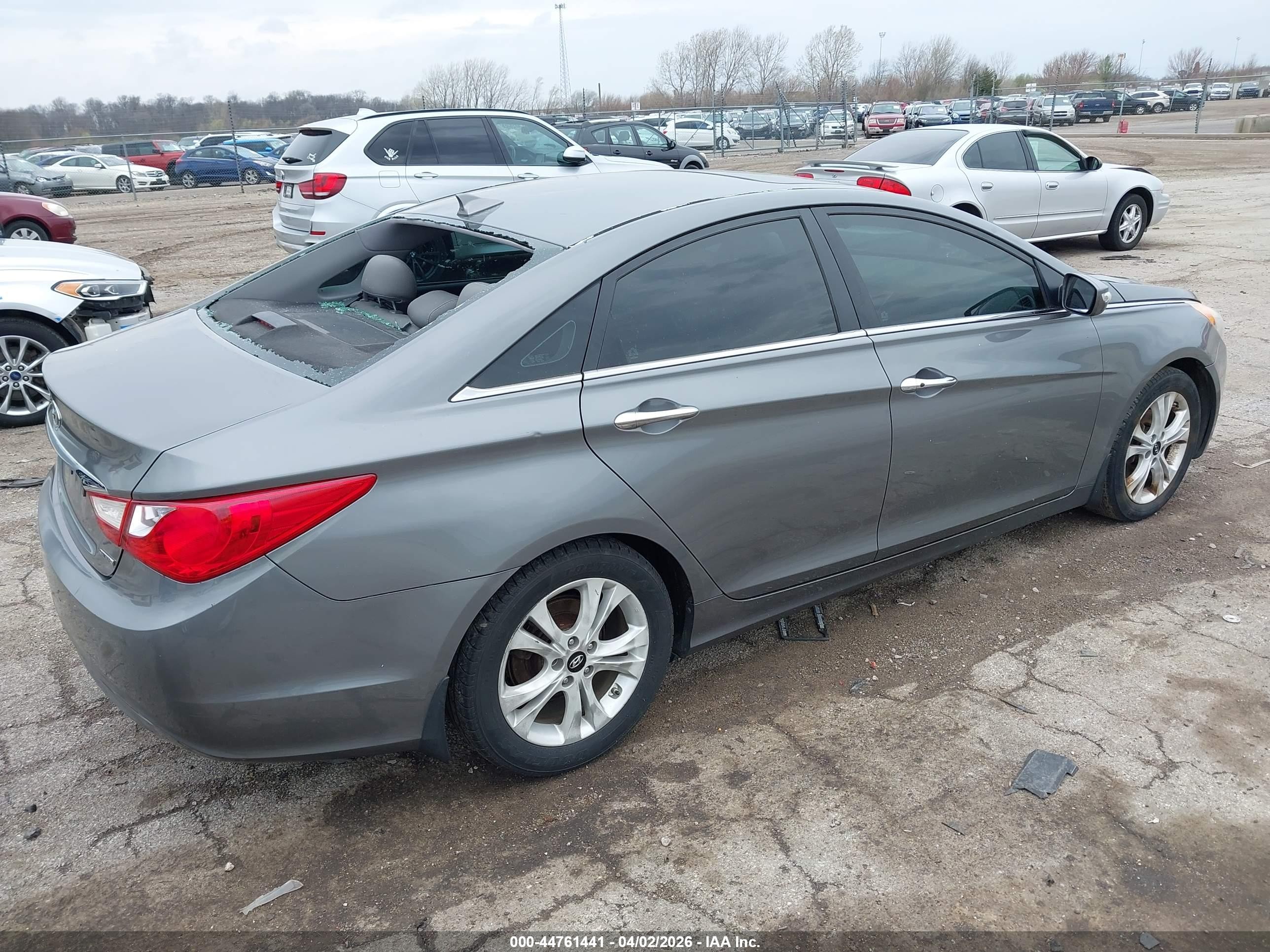 2013 Hyundai Sonata Limited Gray vin: 5NPEC4AC2DH597626