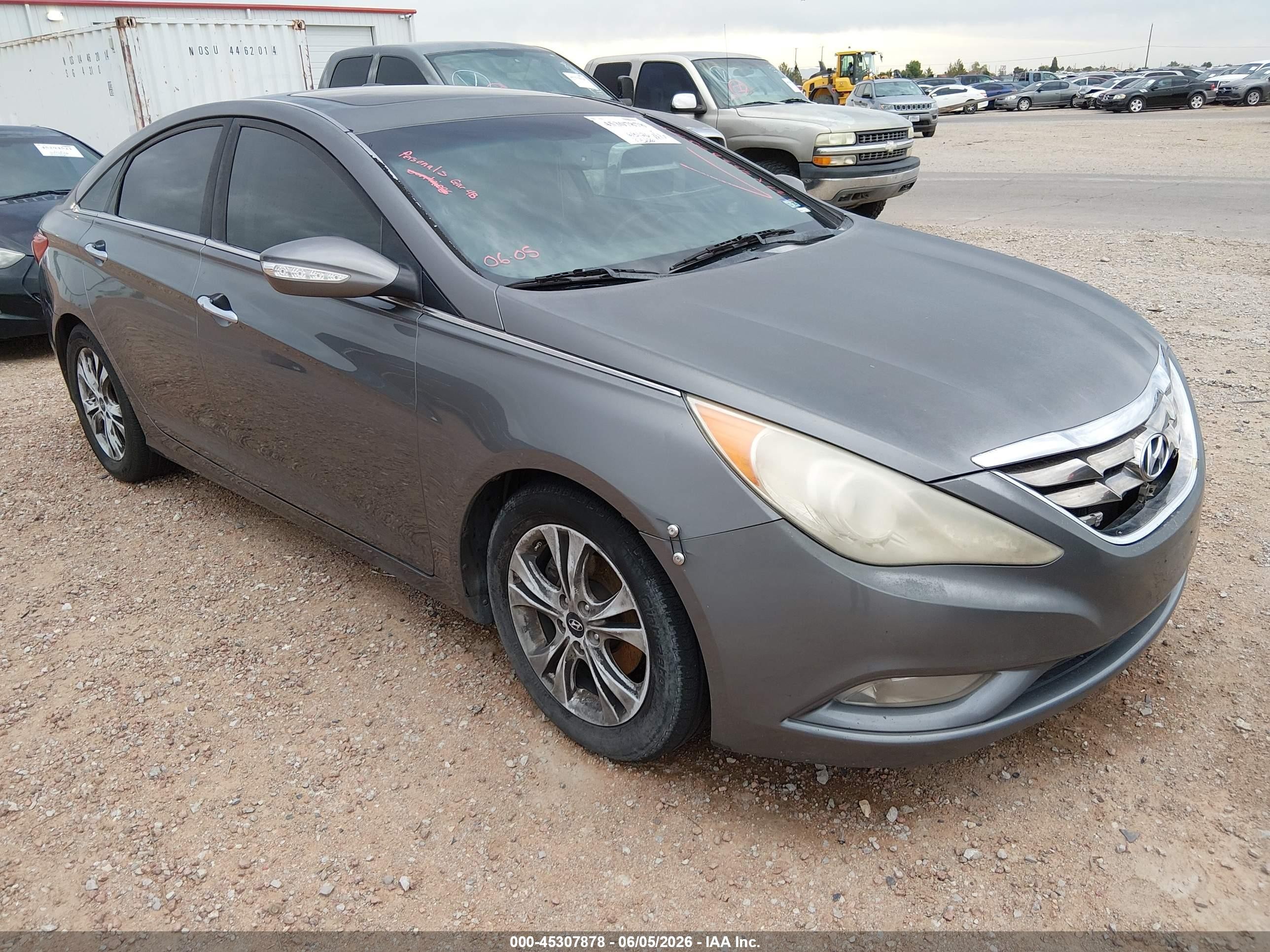 2013 Hyundai Sonata Limited Серый vin: 5NPEC4AC2DH610777