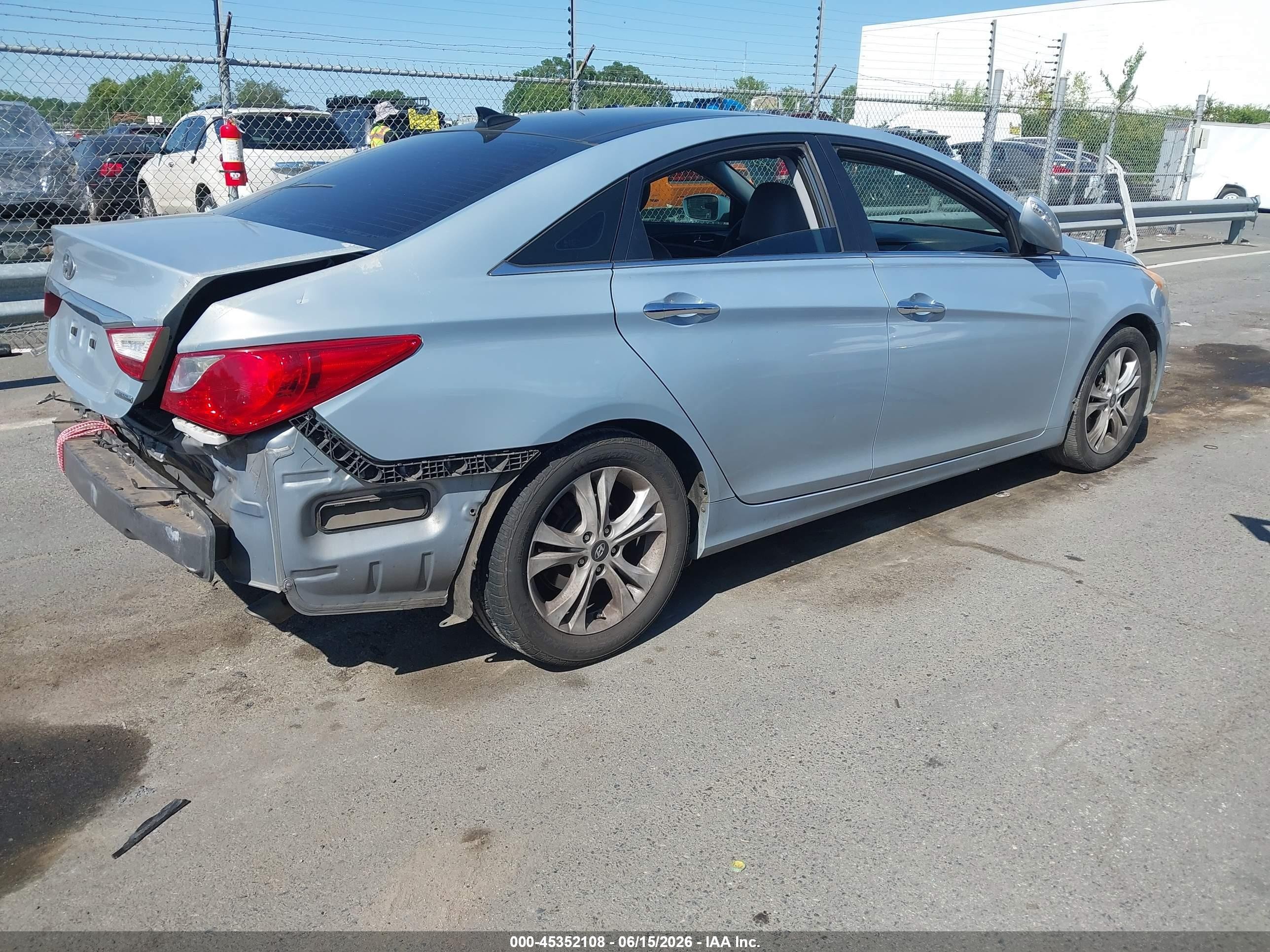 2013 Hyundai Sonata Limited Light Blue vin: 5NPEC4AC2DH634223