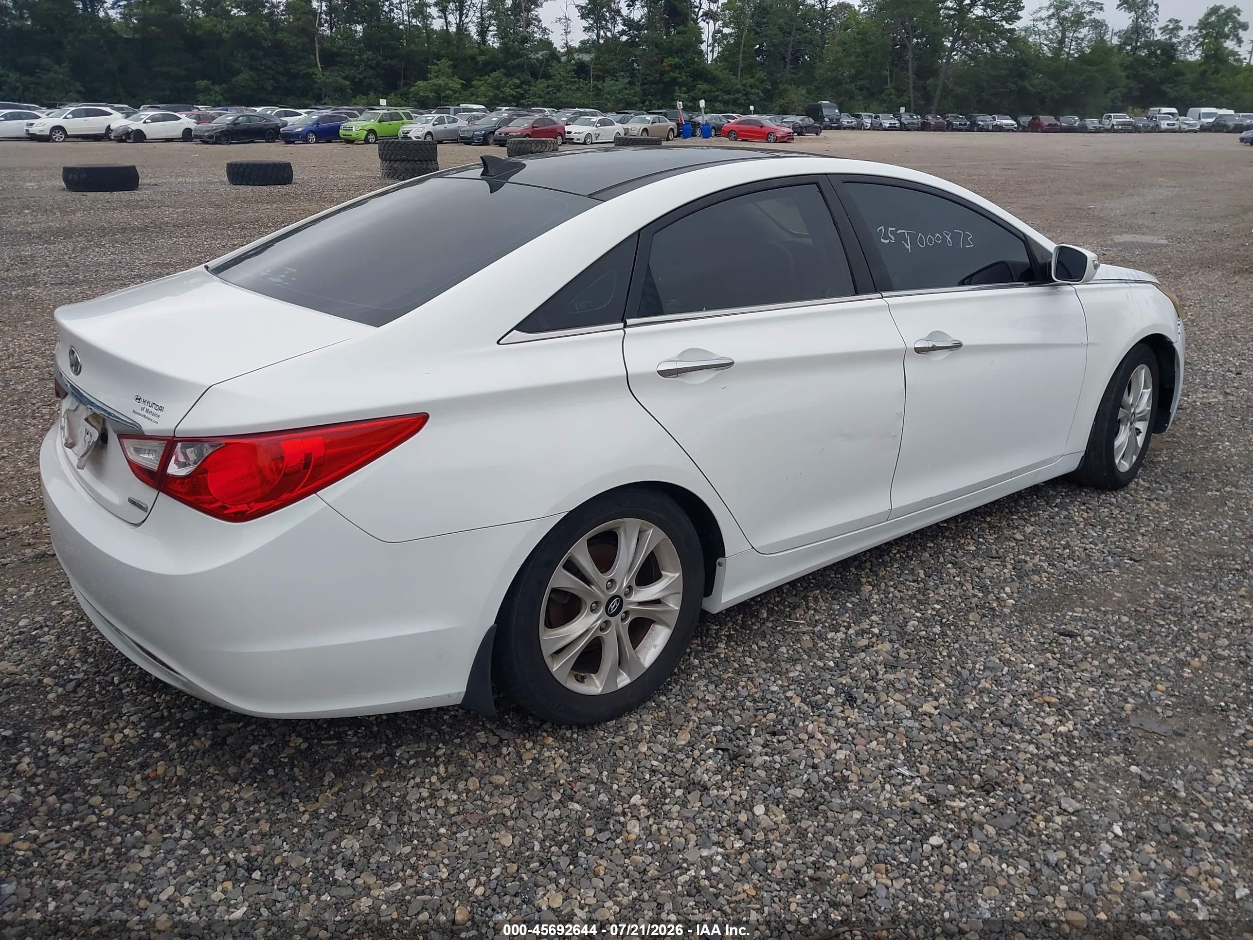 2013 Hyundai Sonata Limited White vin: 5NPEC4AC2DH694373