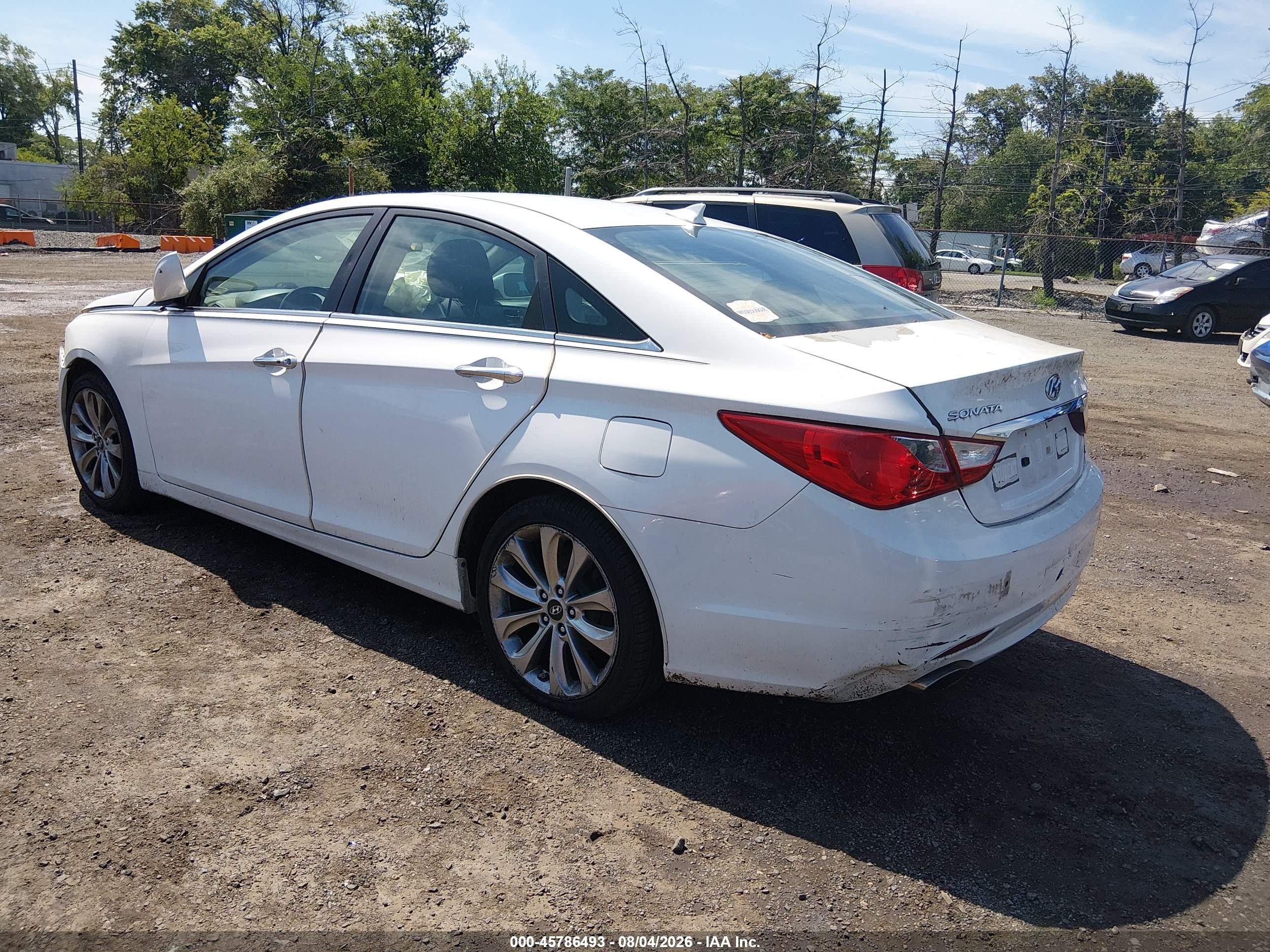 2013 Hyundai Sonata Se White vin: 5NPEC4AC2DH773378