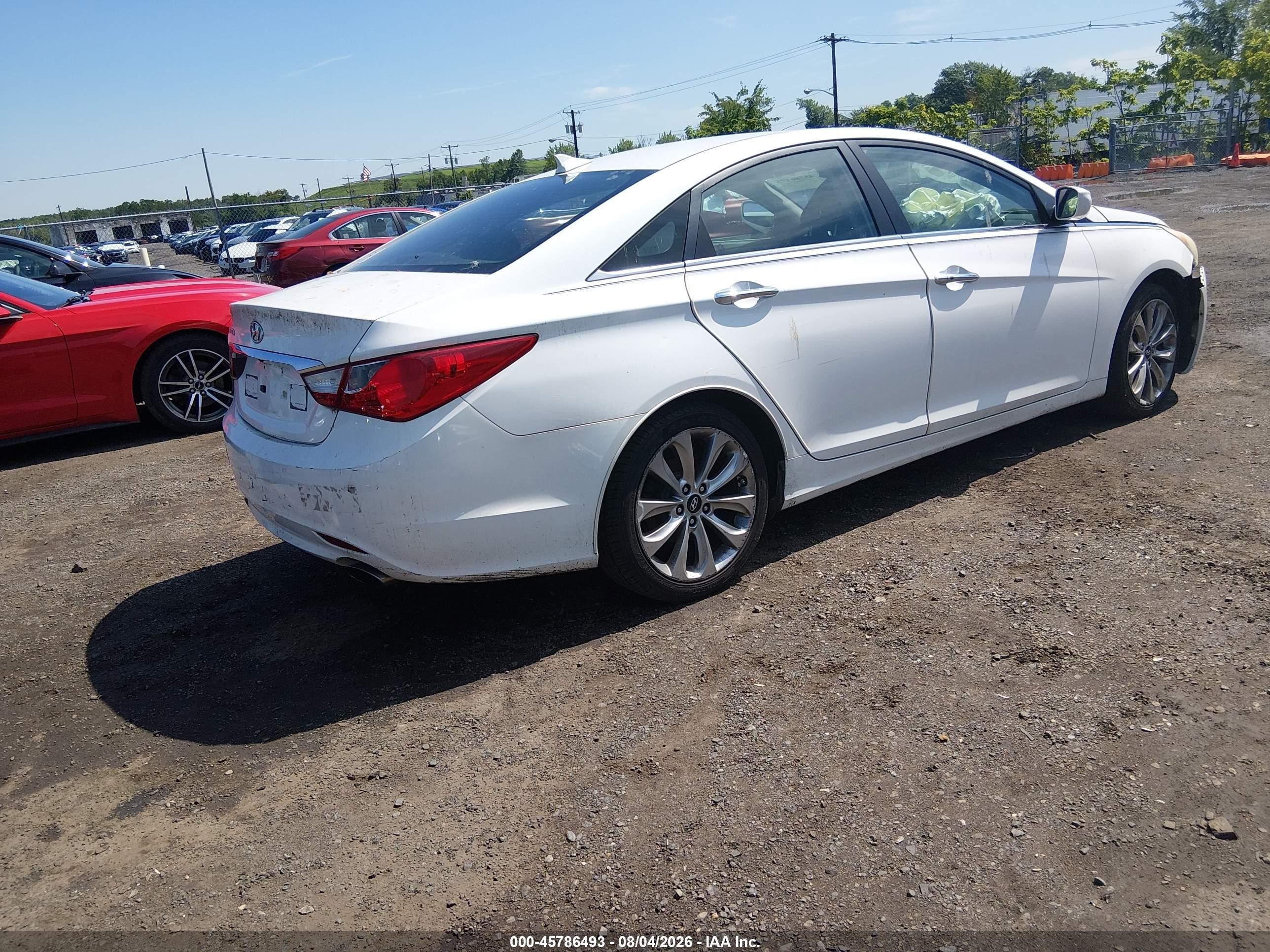 2013 Hyundai Sonata Se White vin: 5NPEC4AC2DH773378