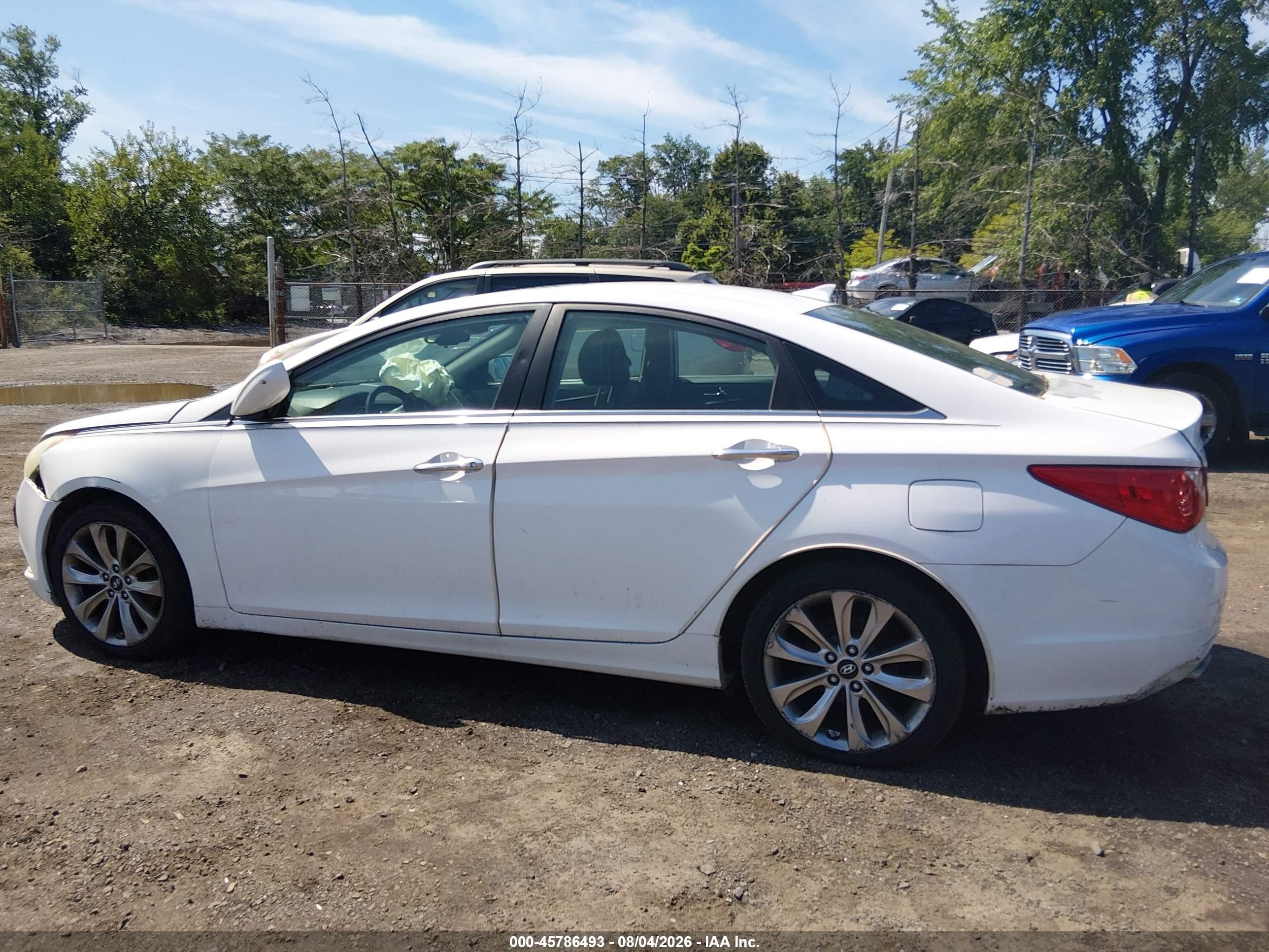 2013 Hyundai Sonata Se White vin: 5NPEC4AC2DH773378