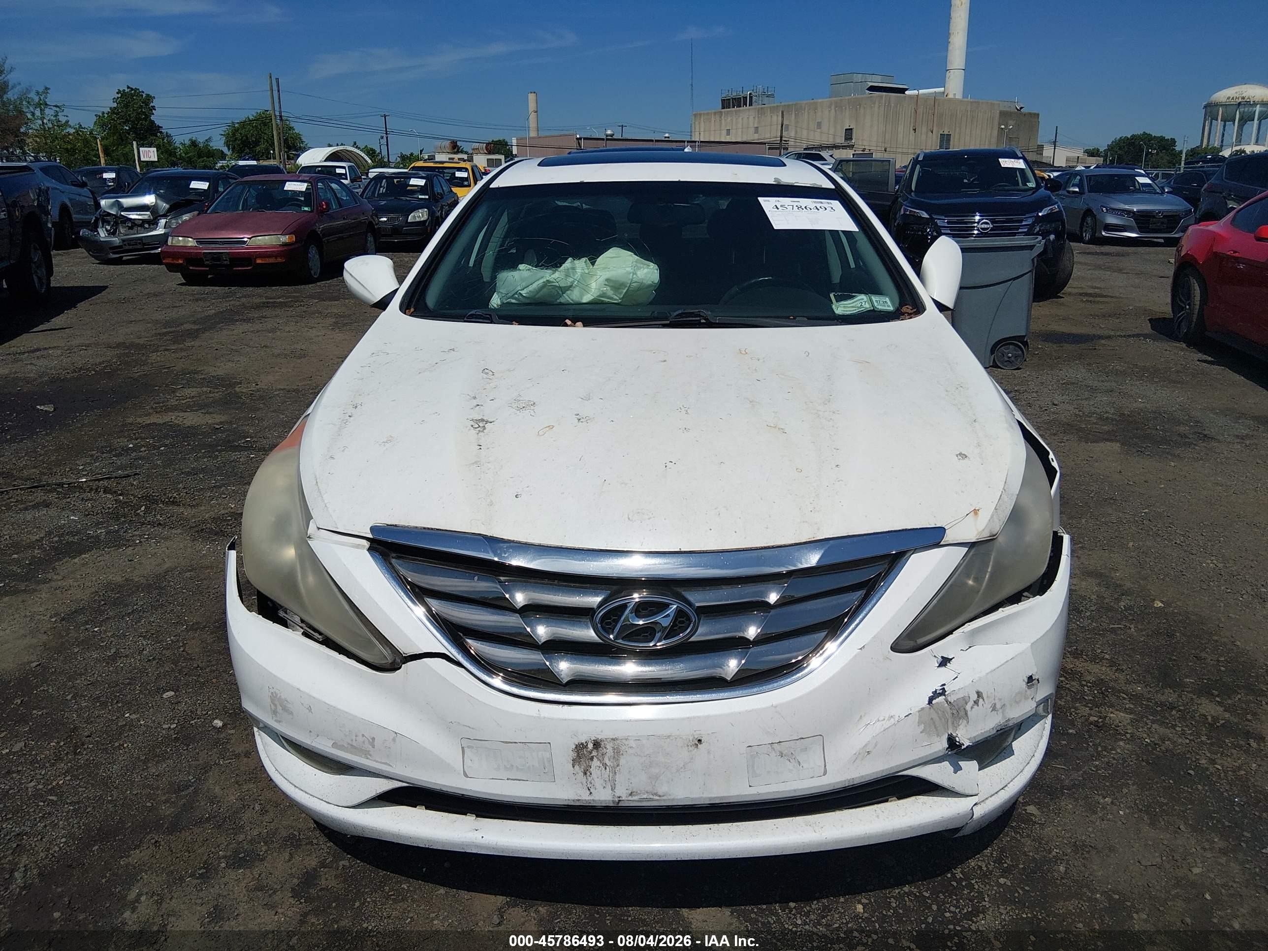2013 Hyundai Sonata Se White vin: 5NPEC4AC2DH773378