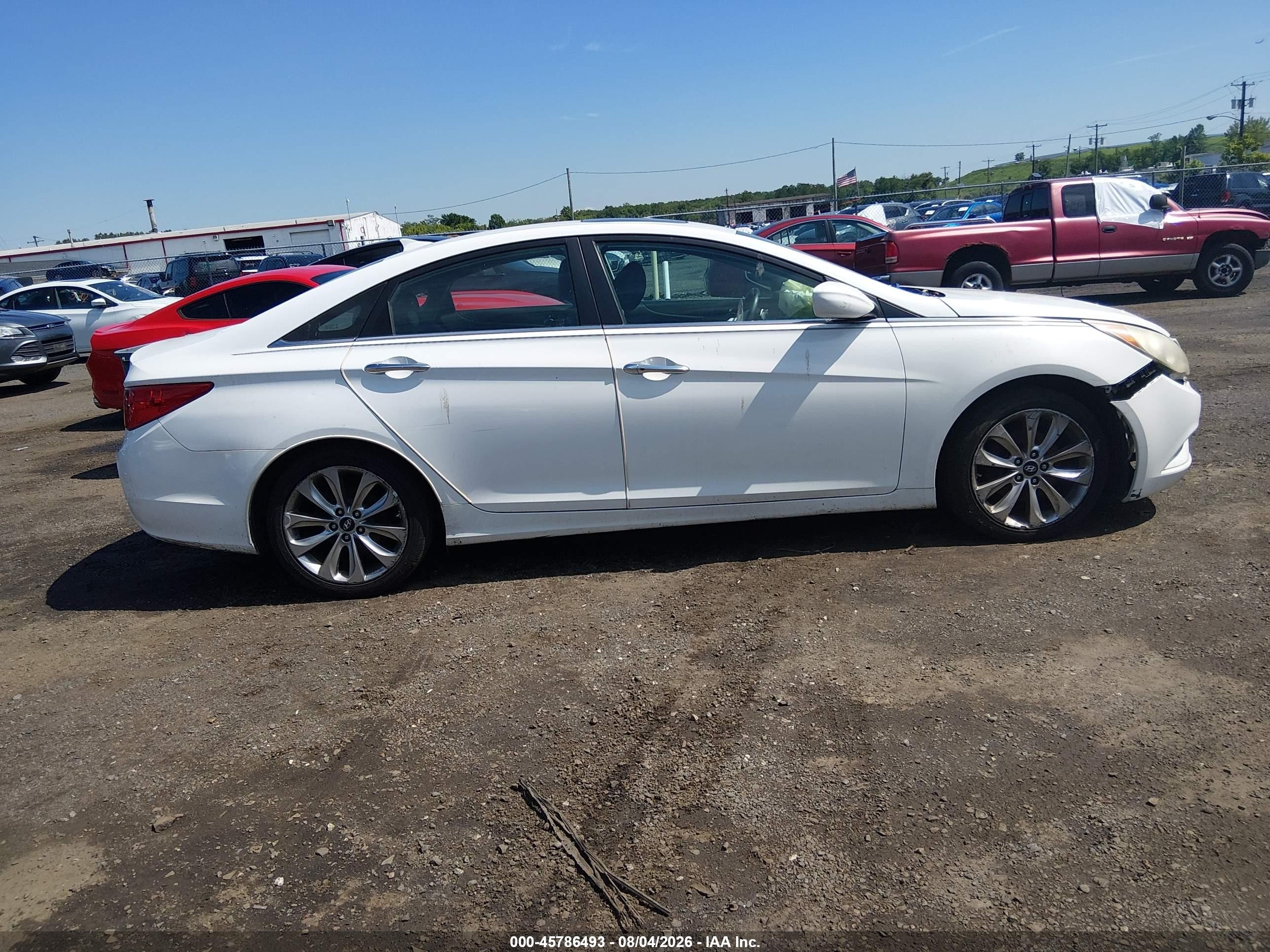 2013 Hyundai Sonata Se White vin: 5NPEC4AC2DH773378