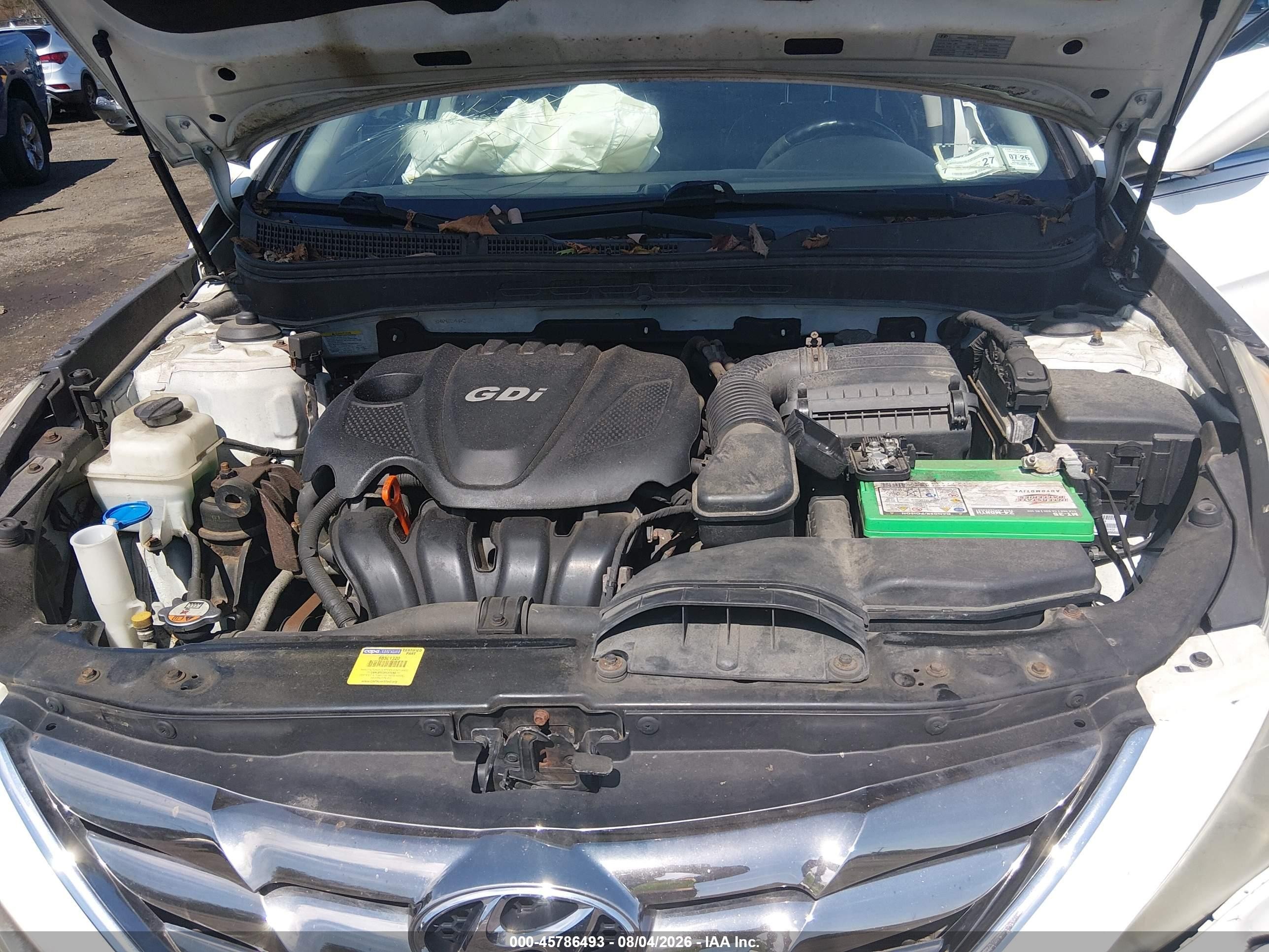 2013 Hyundai Sonata Se White vin: 5NPEC4AC2DH773378