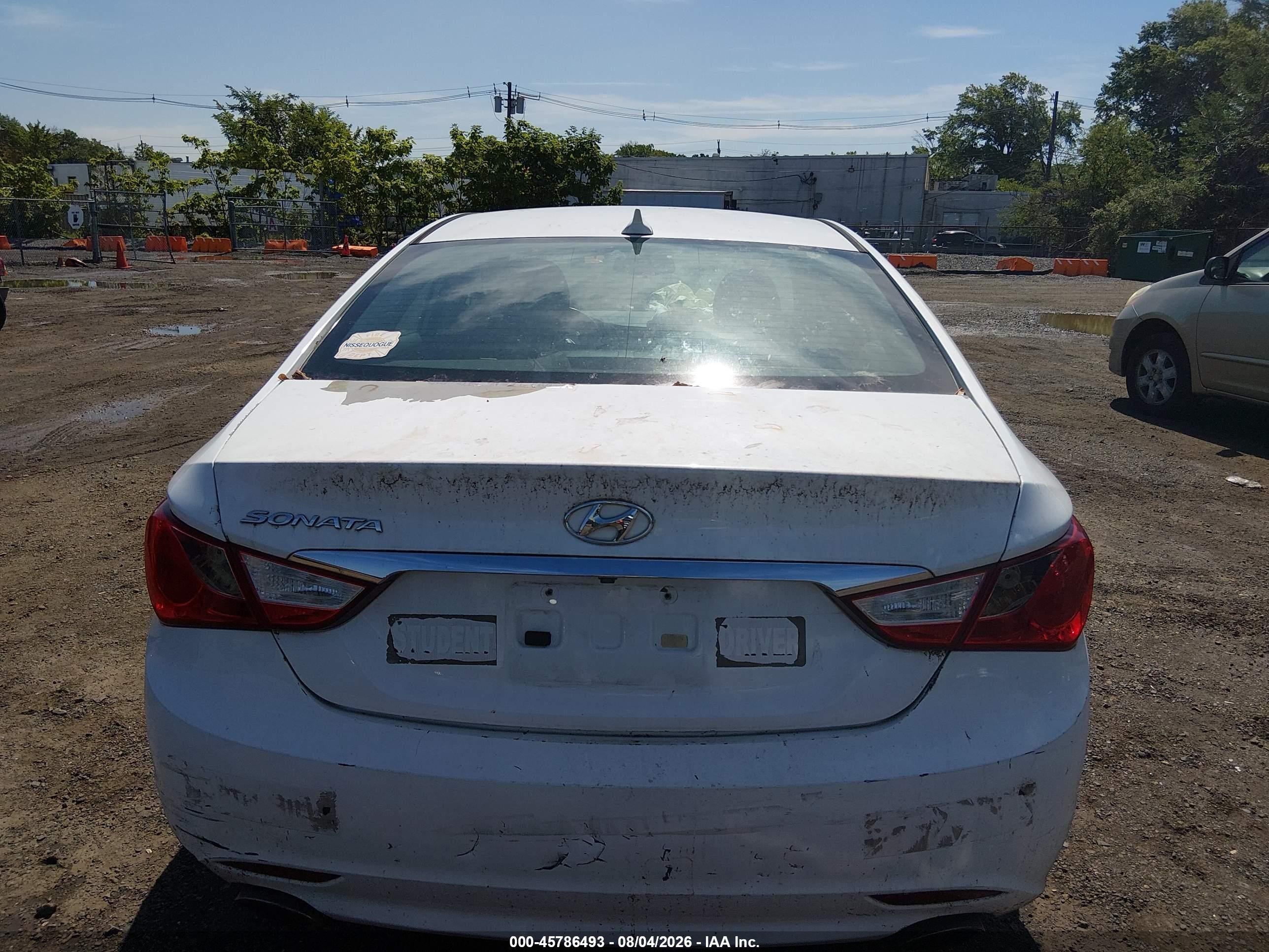 2013 Hyundai Sonata Se White vin: 5NPEC4AC2DH773378