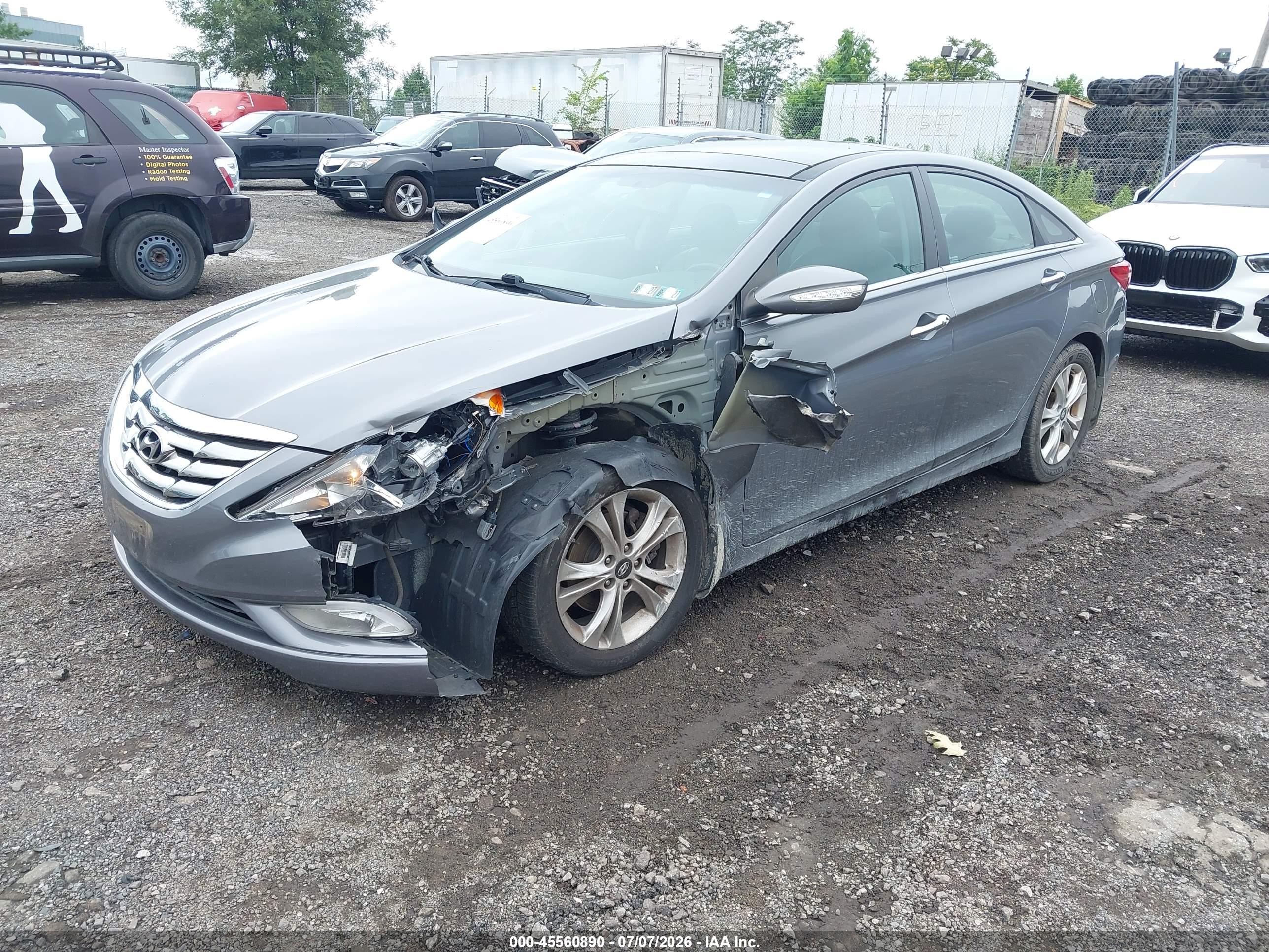 2013 Hyundai Sonata Limited Gray vin: 5NPEC4AC2DH801342