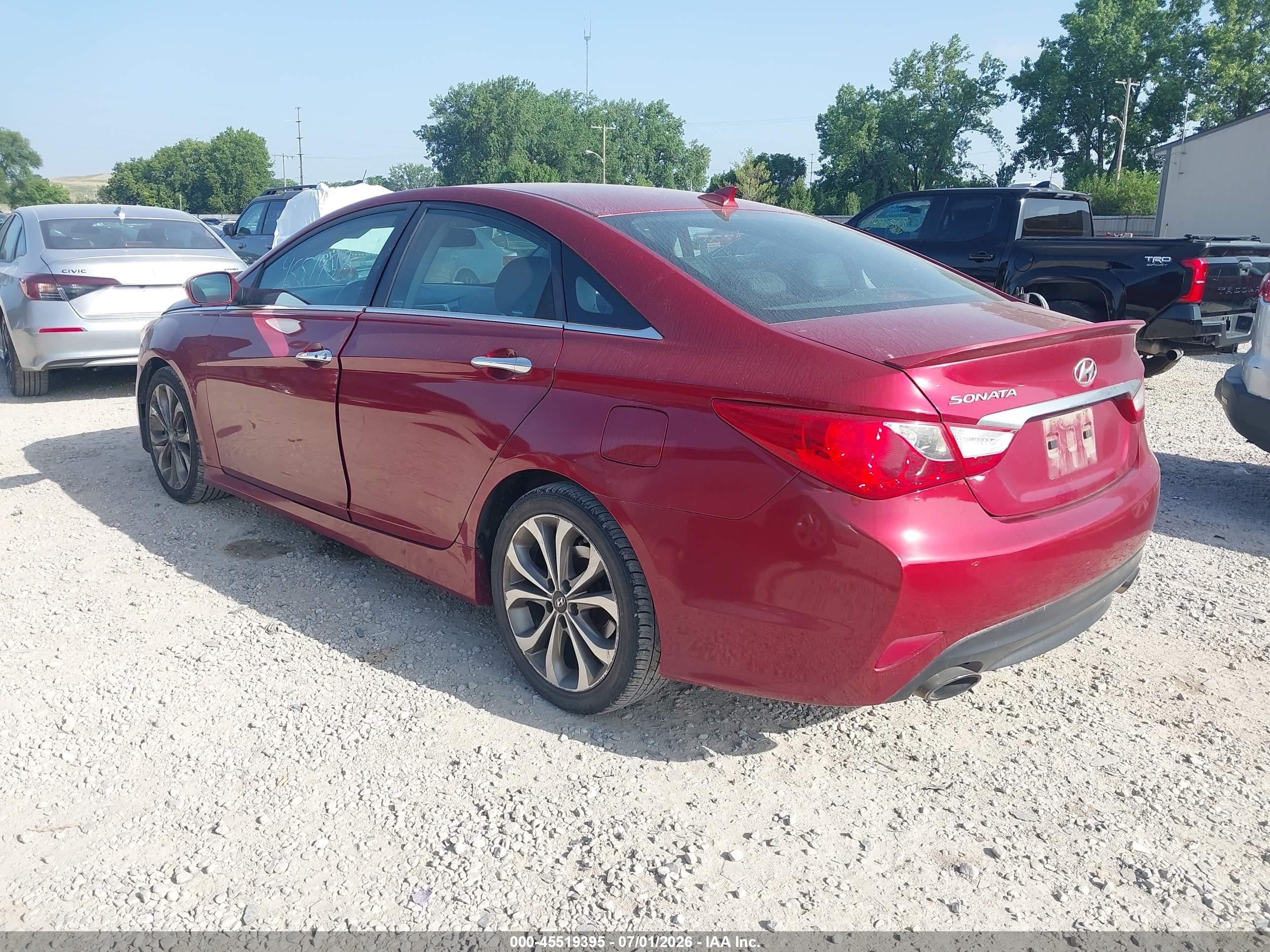 2014 Hyundai Sonata Se Maroon vin: 5NPEC4AC2EH837369