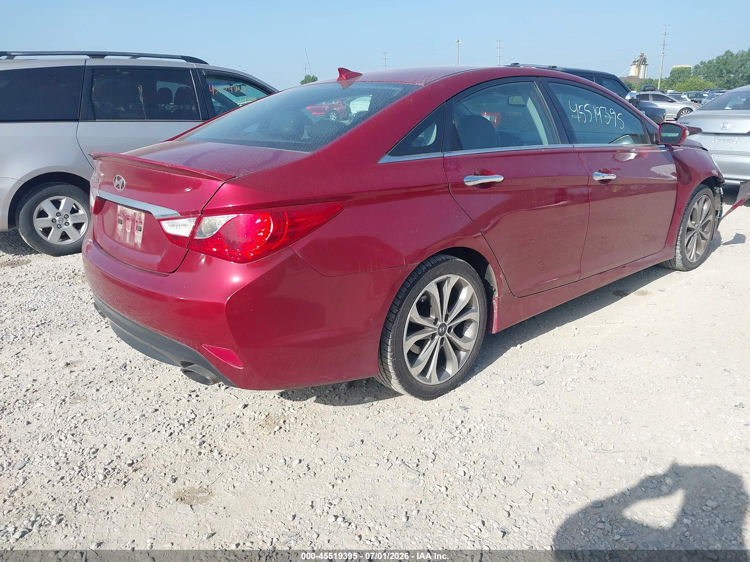 2014 Hyundai Sonata Se Maroon vin: 5NPEC4AC2EH837369