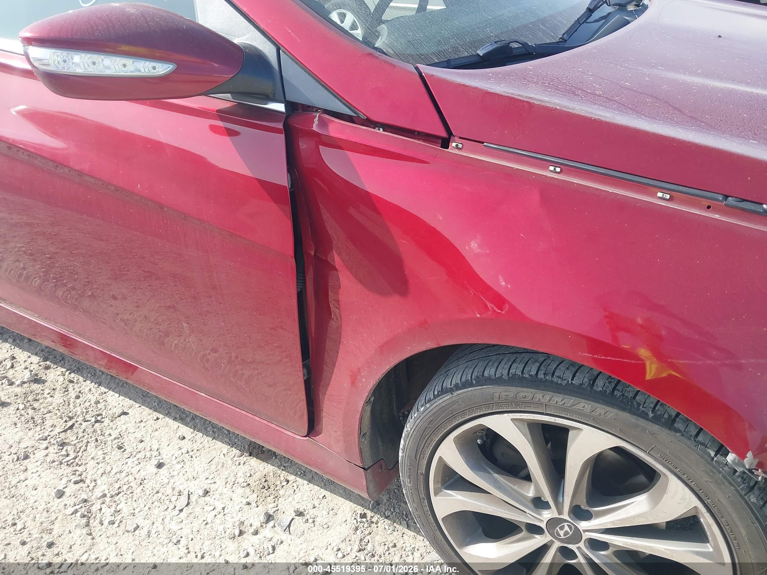 2014 Hyundai Sonata Se Maroon vin: 5NPEC4AC2EH837369