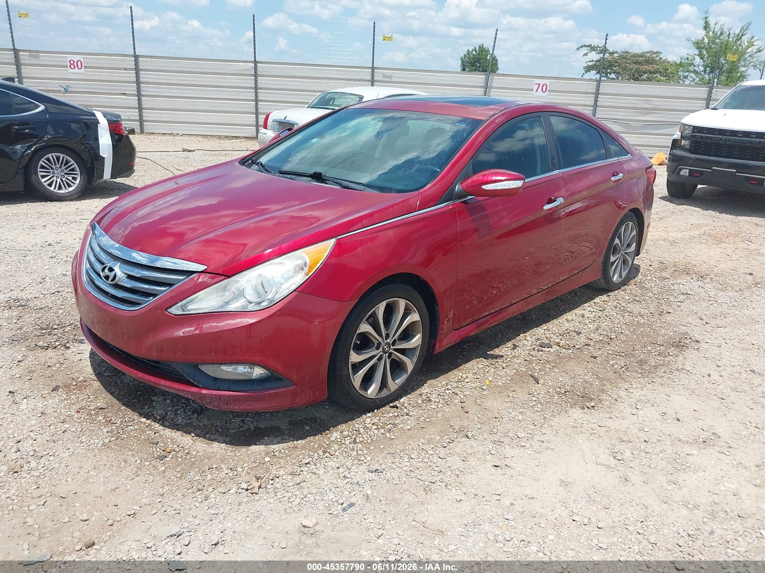 2014 Hyundai Sonata Se Burgundy vin: 5NPEC4AC2EH838067
