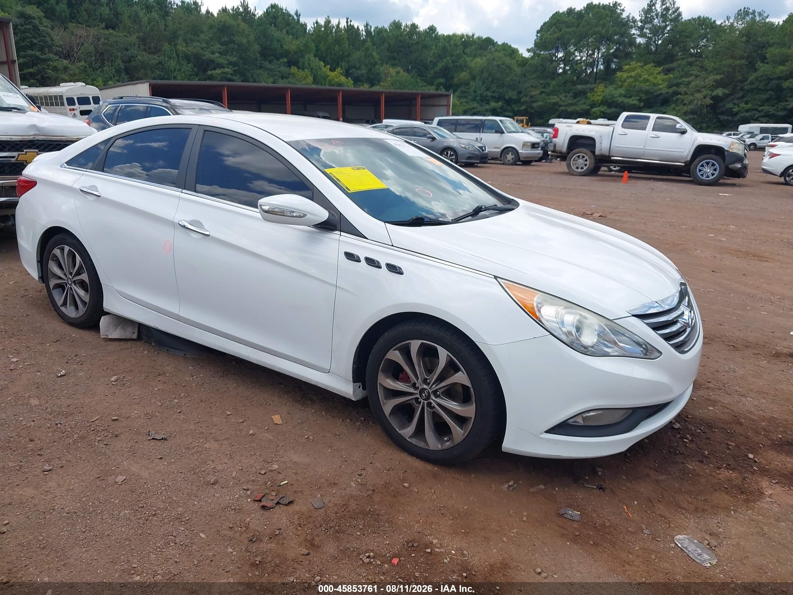 2014 Hyundai Sonata Se White vin: 5NPEC4AC2EH841499