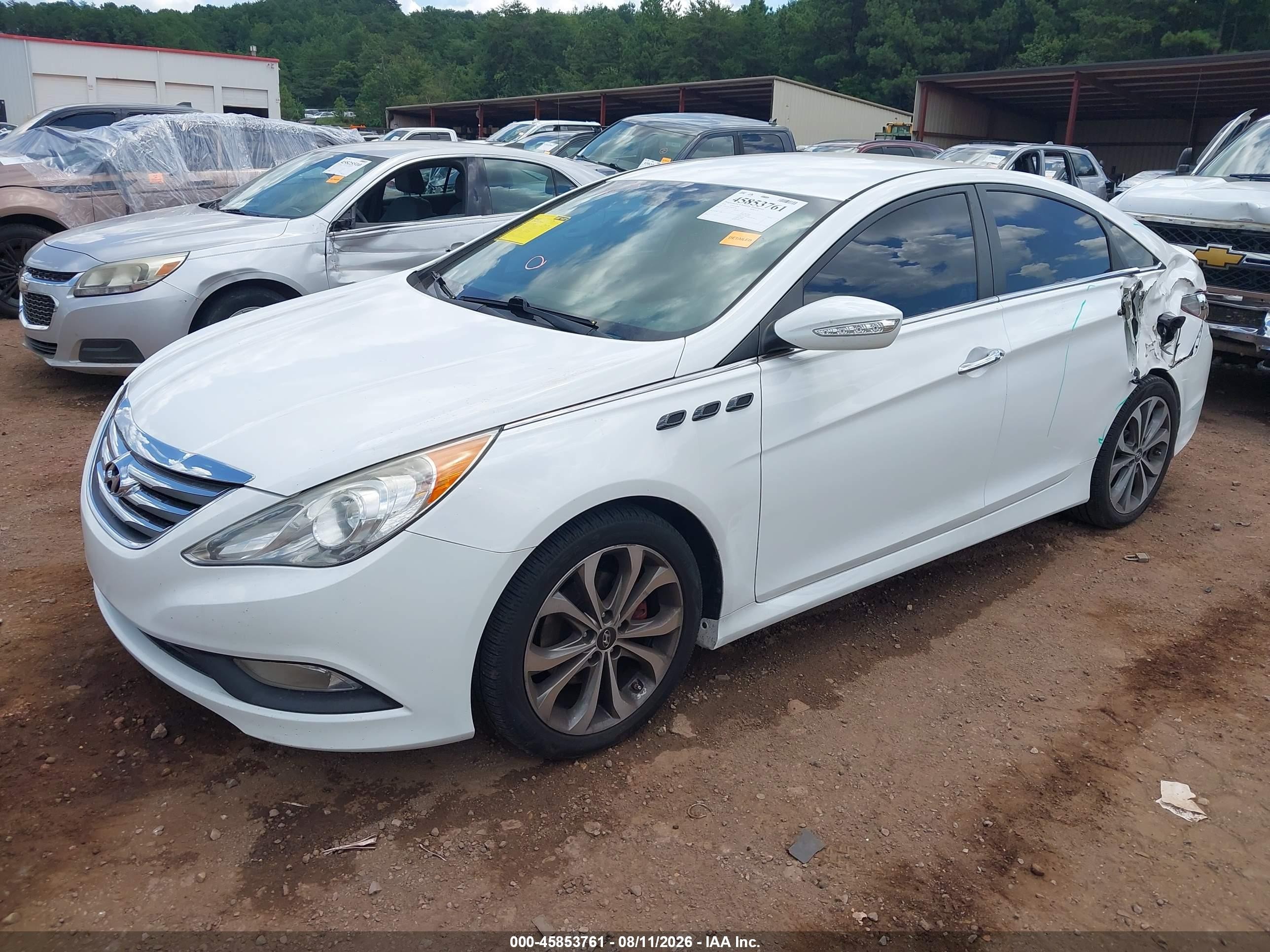 2014 Hyundai Sonata Se White vin: 5NPEC4AC2EH841499