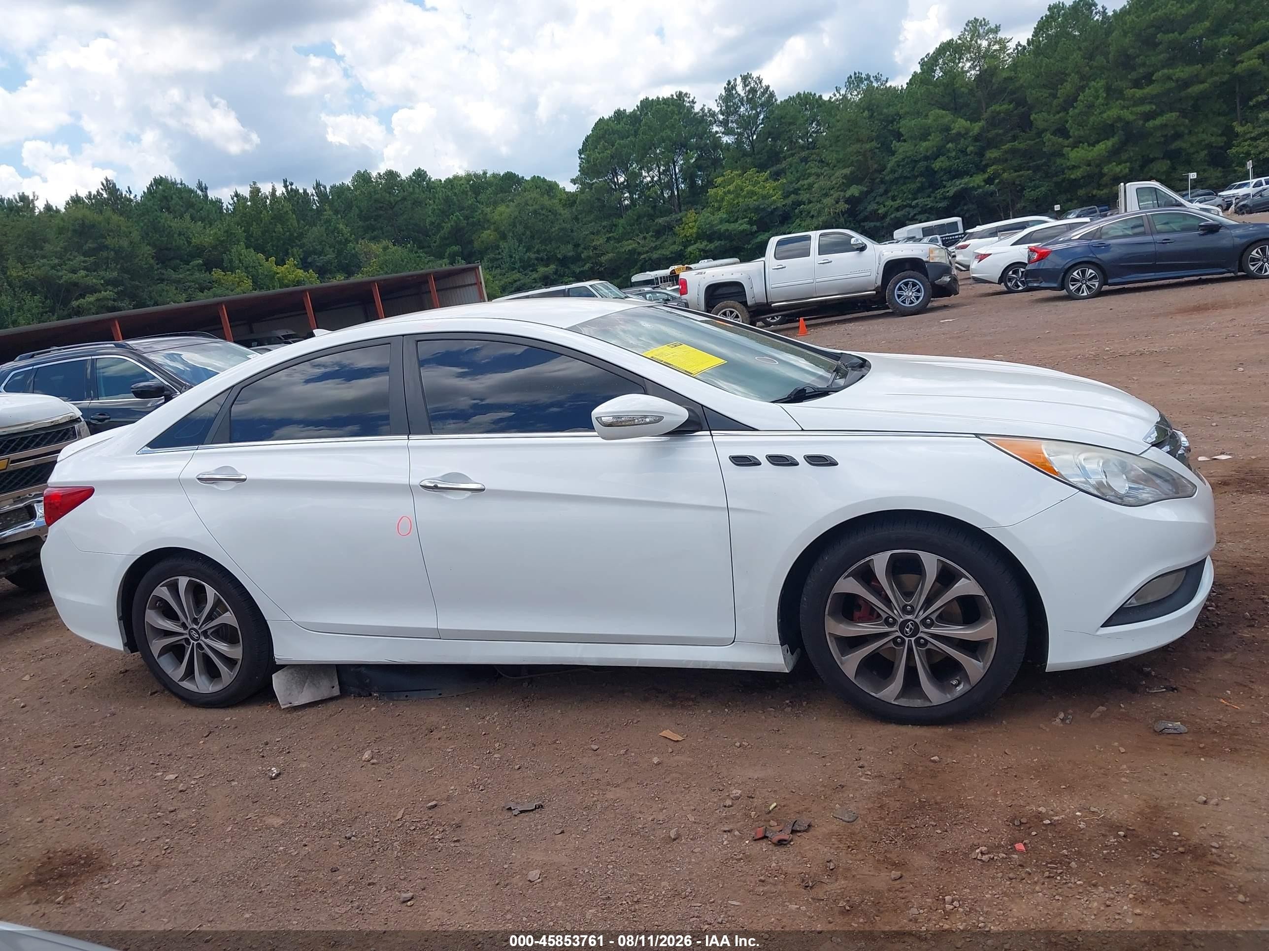 2014 Hyundai Sonata Se White vin: 5NPEC4AC2EH841499
