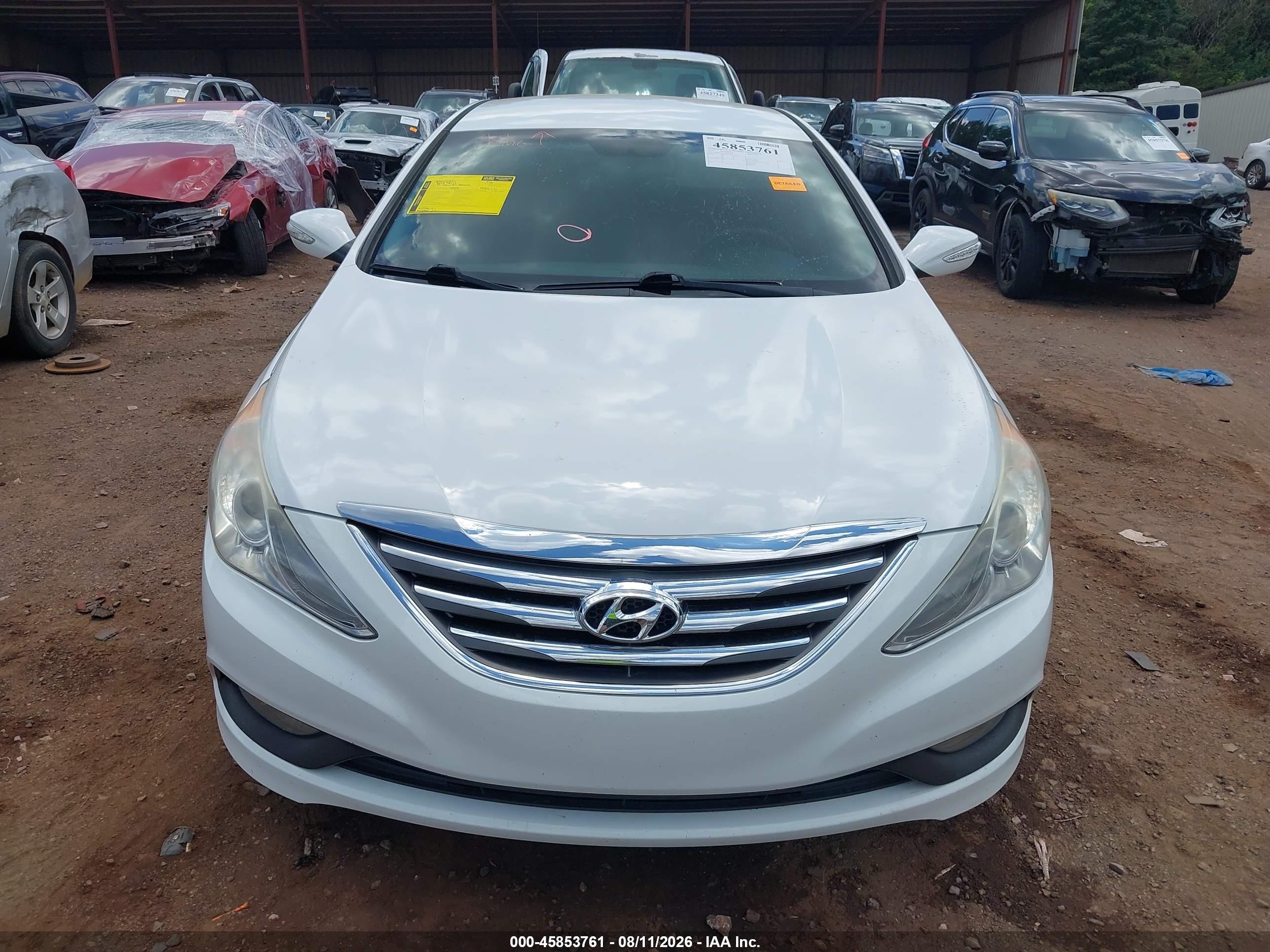 2014 Hyundai Sonata Se White vin: 5NPEC4AC2EH841499
