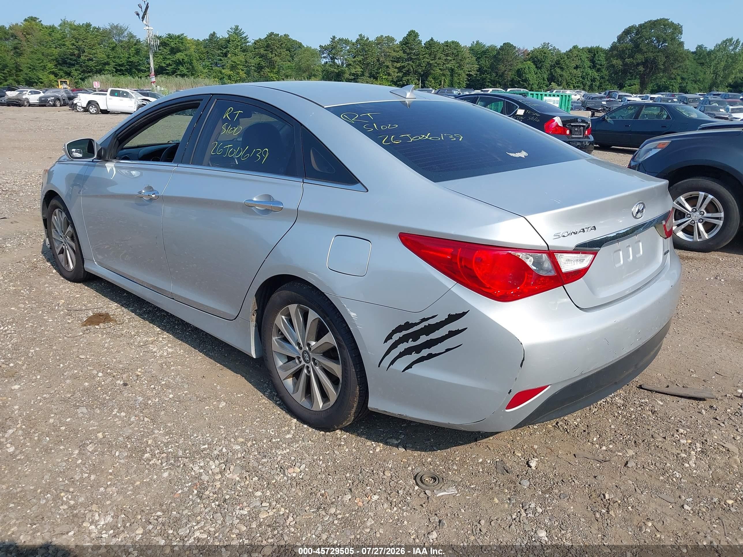 2014 Hyundai Sonata Limited Серый vin: 5NPEC4AC2EH852633