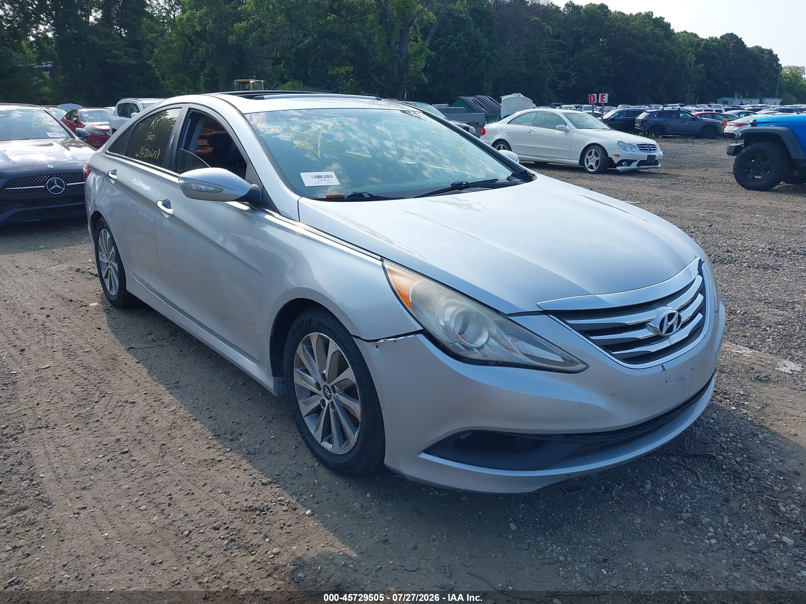 2014 Hyundai Sonata Limited Gray vin: 5NPEC4AC2EH852633