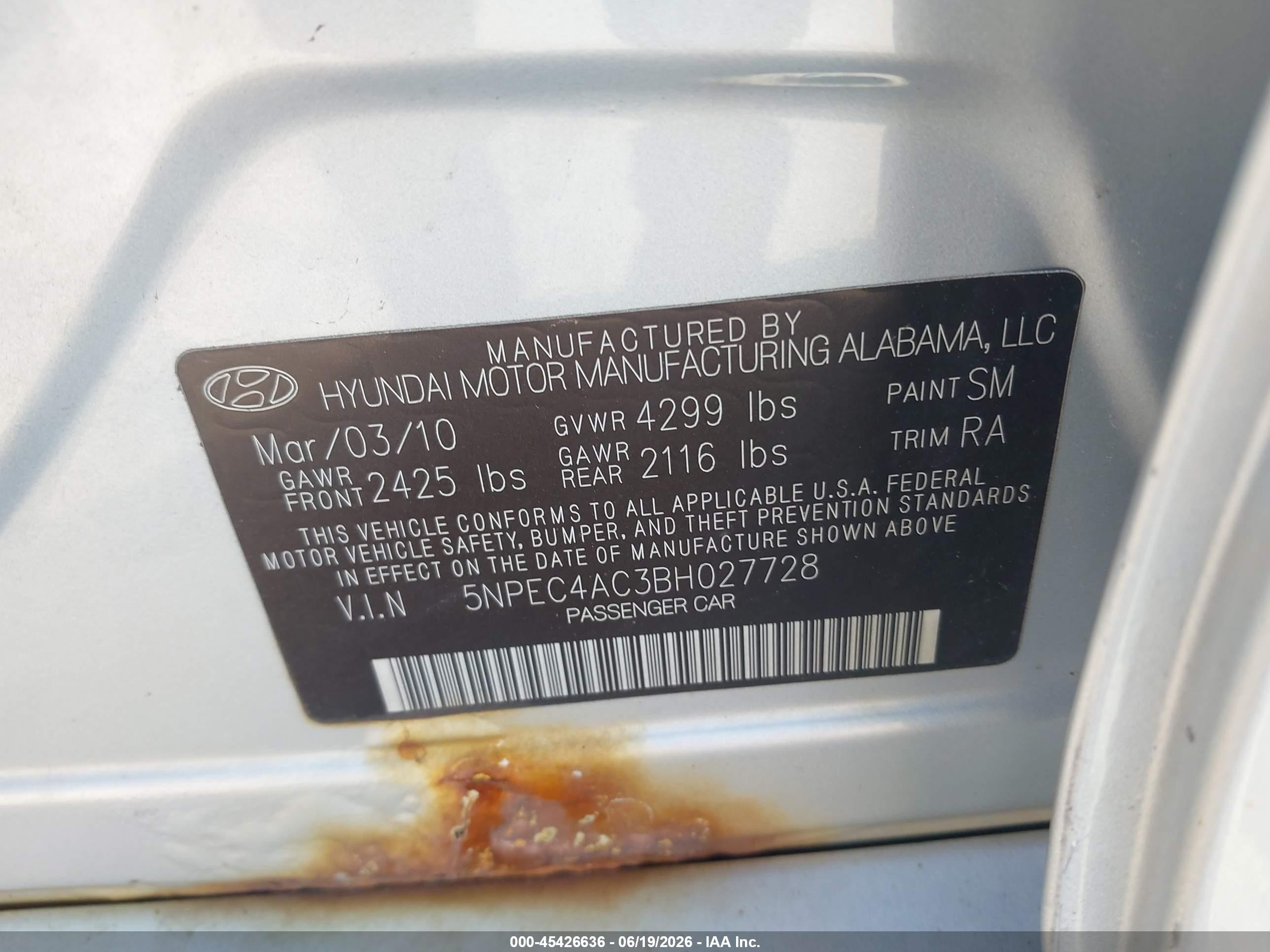 2011 Hyundai Sonata Se Серебряный vin: 5NPEC4AC3BH027728