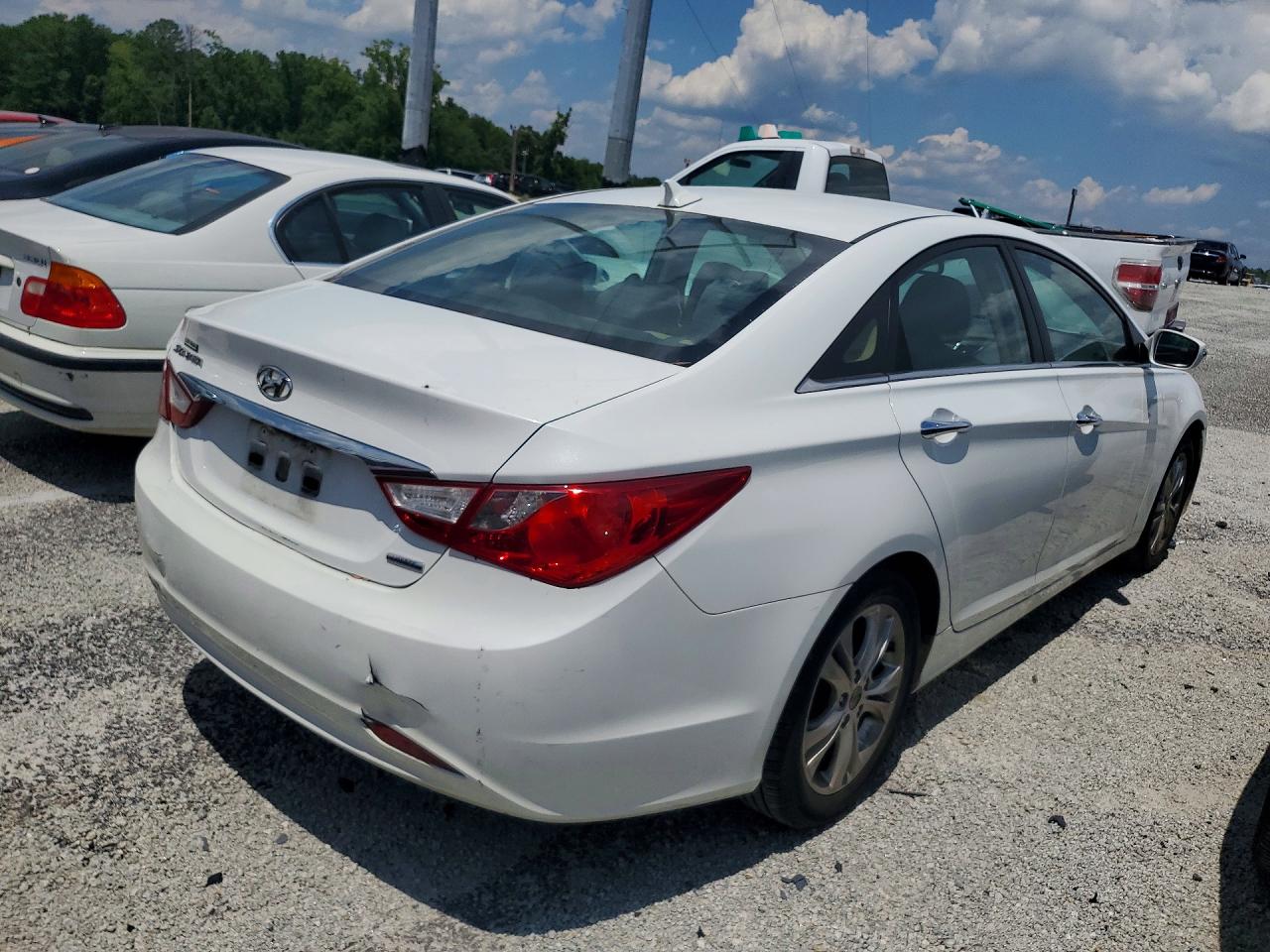 2011 Hyundai Sonata Limited White vin: 5NPEC4AC3BH039703