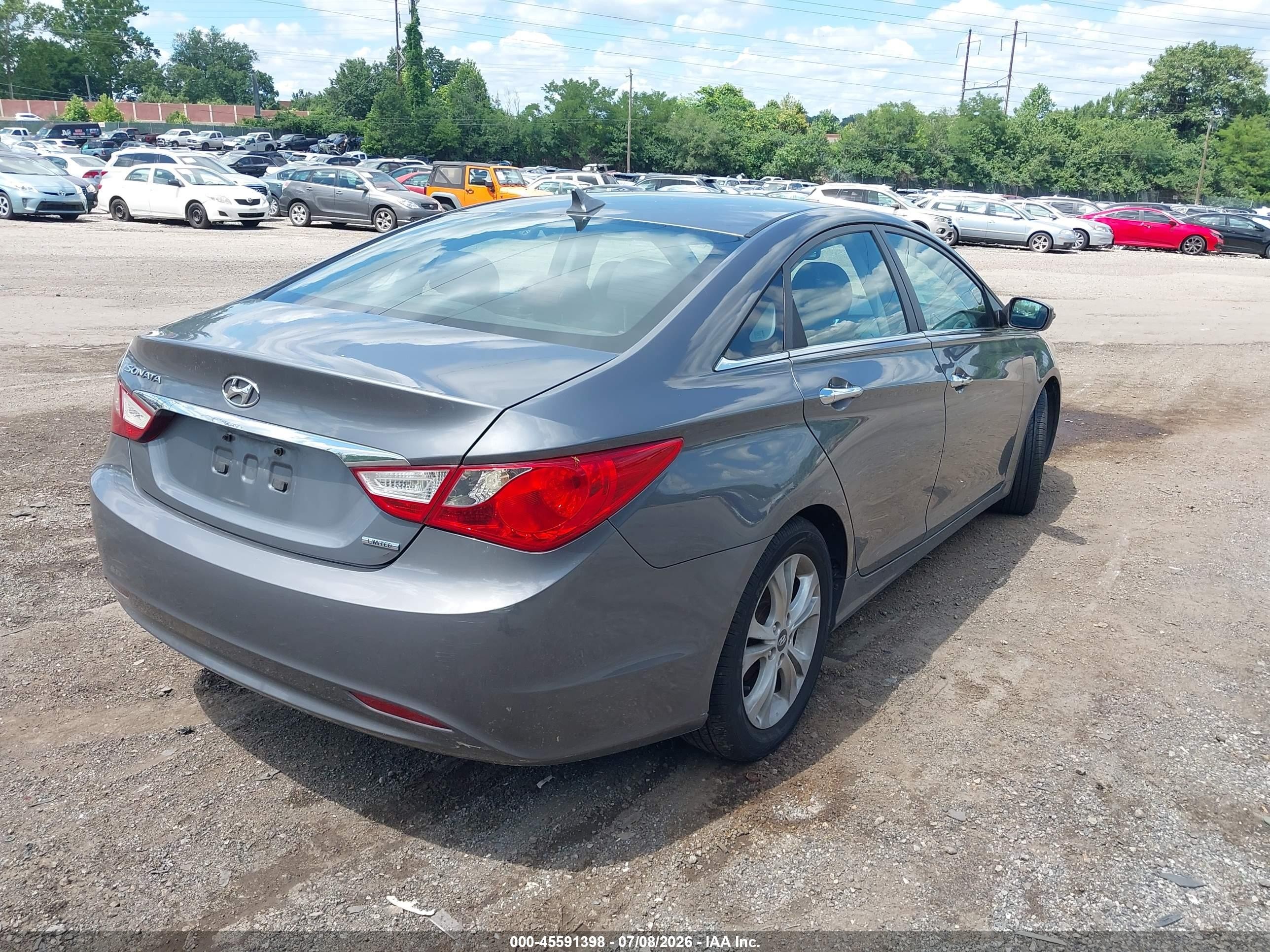 2011 Hyundai Sonata Limited Gray vin: 5NPEC4AC3BH044576