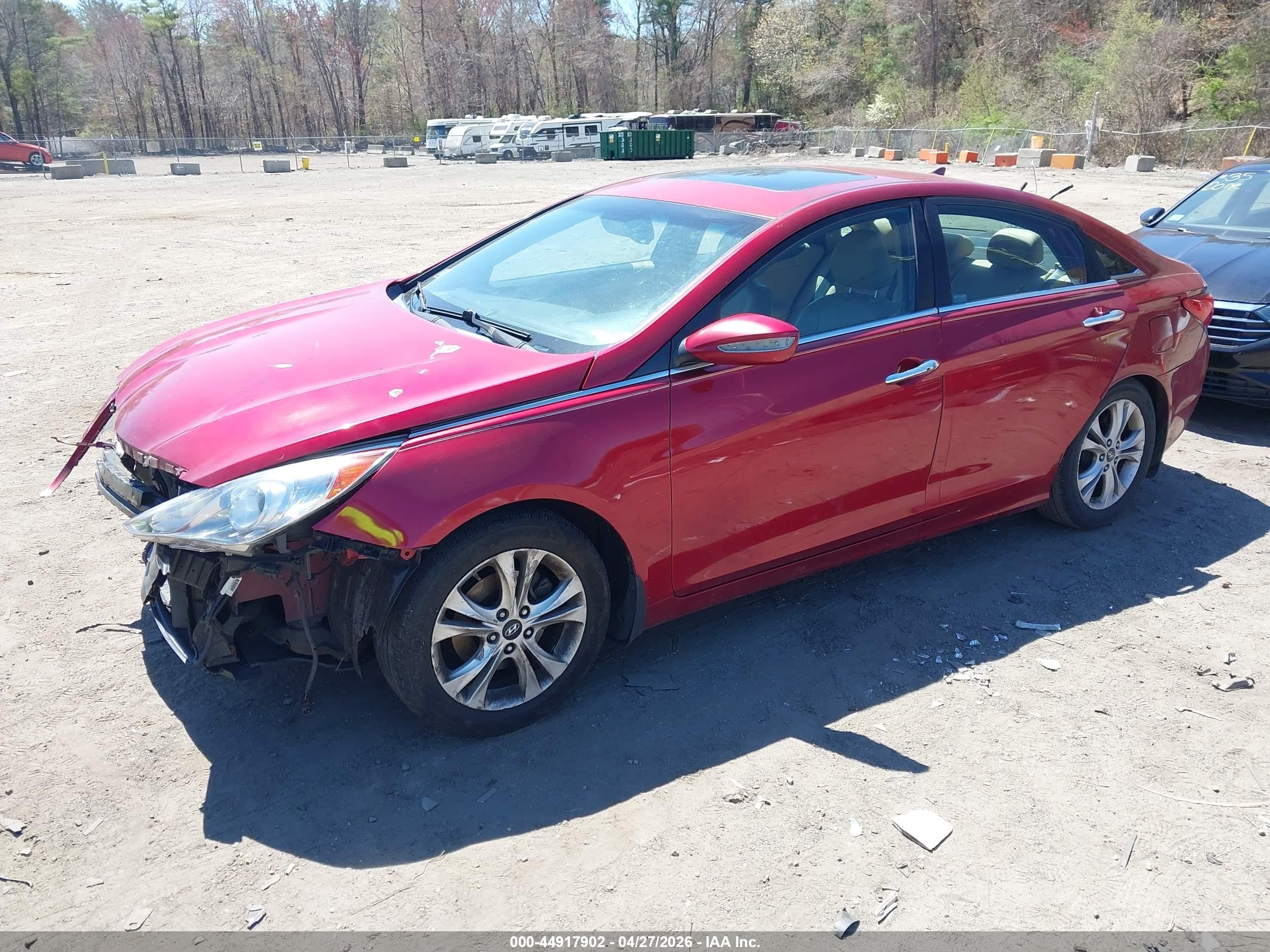 2011 Hyundai Sonata Limited Red vin: 5NPEC4AC3BH110625