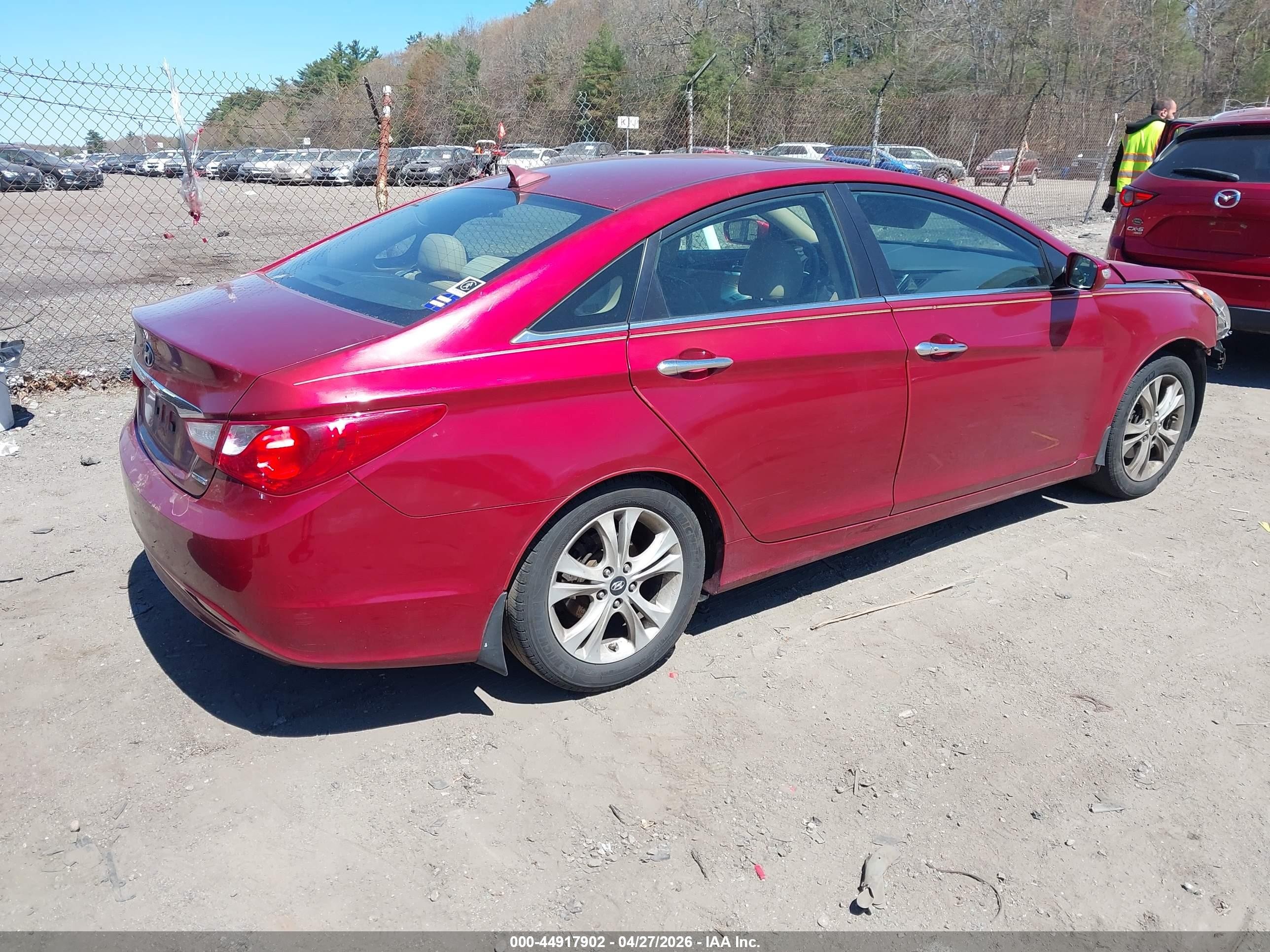 2011 Hyundai Sonata Limited Red vin: 5NPEC4AC3BH110625
