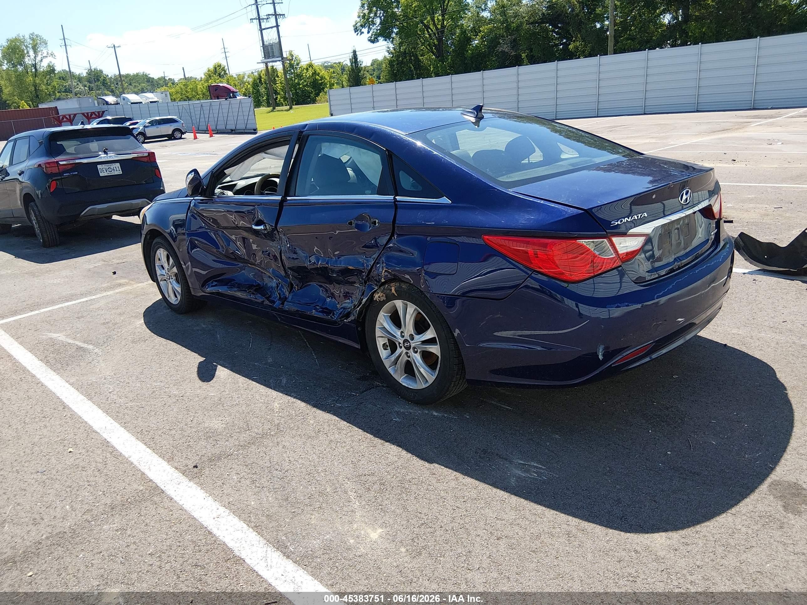 2011 Hyundai Sonata Limited Blue vin: 5NPEC4AC3BH119275