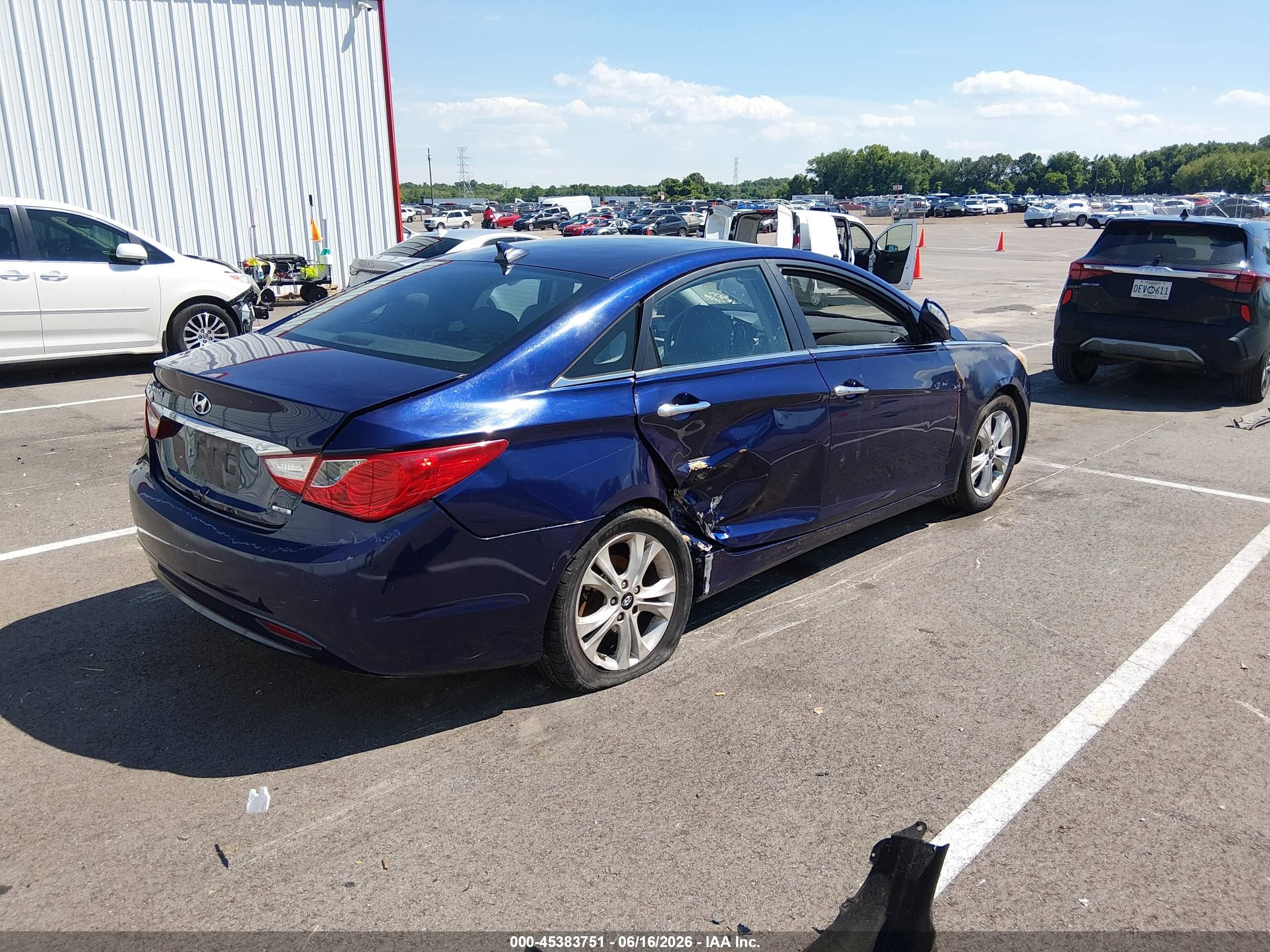 2011 Hyundai Sonata Limited Blue vin: 5NPEC4AC3BH119275