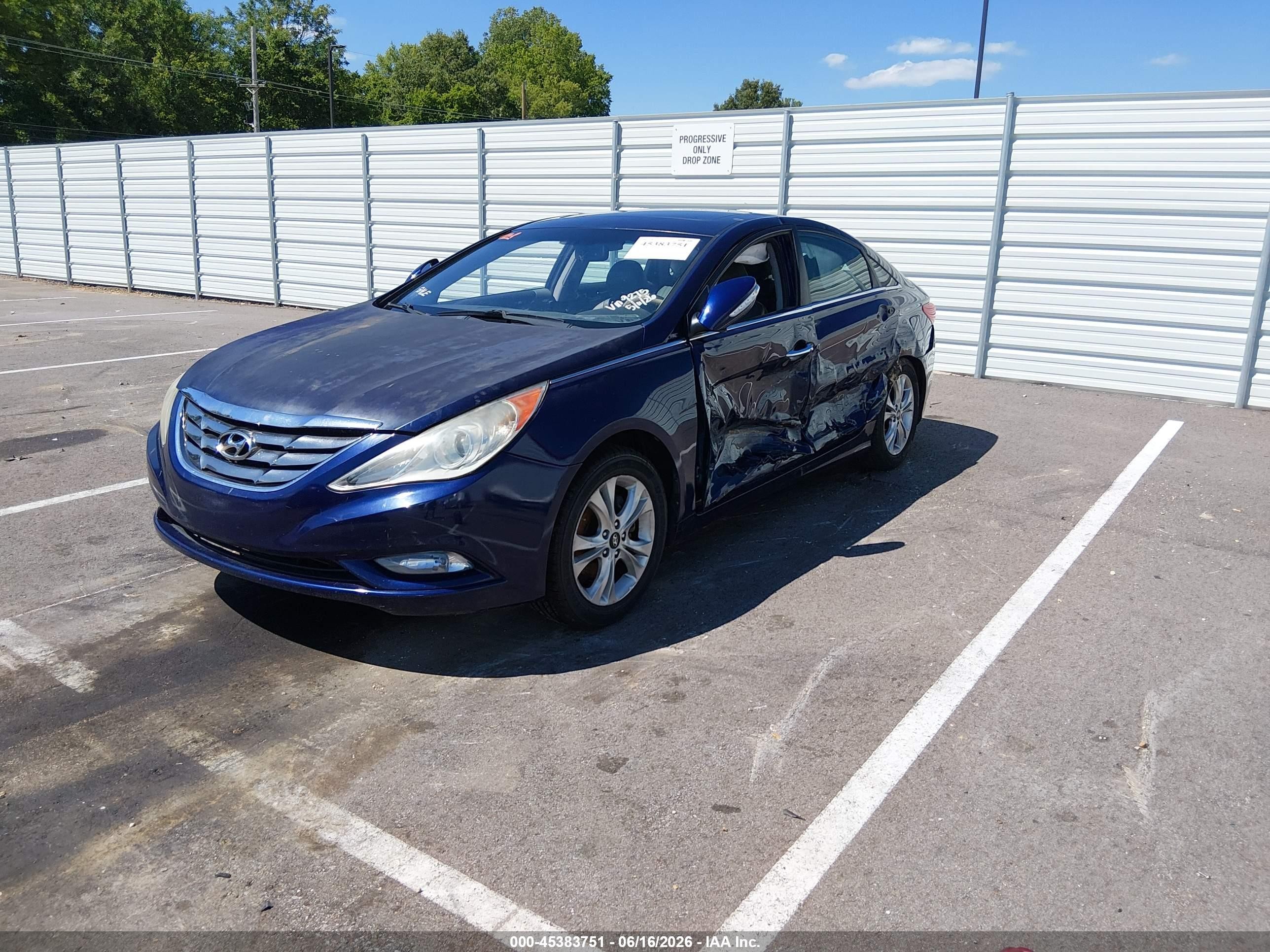 2011 Hyundai Sonata Limited Blue vin: 5NPEC4AC3BH119275