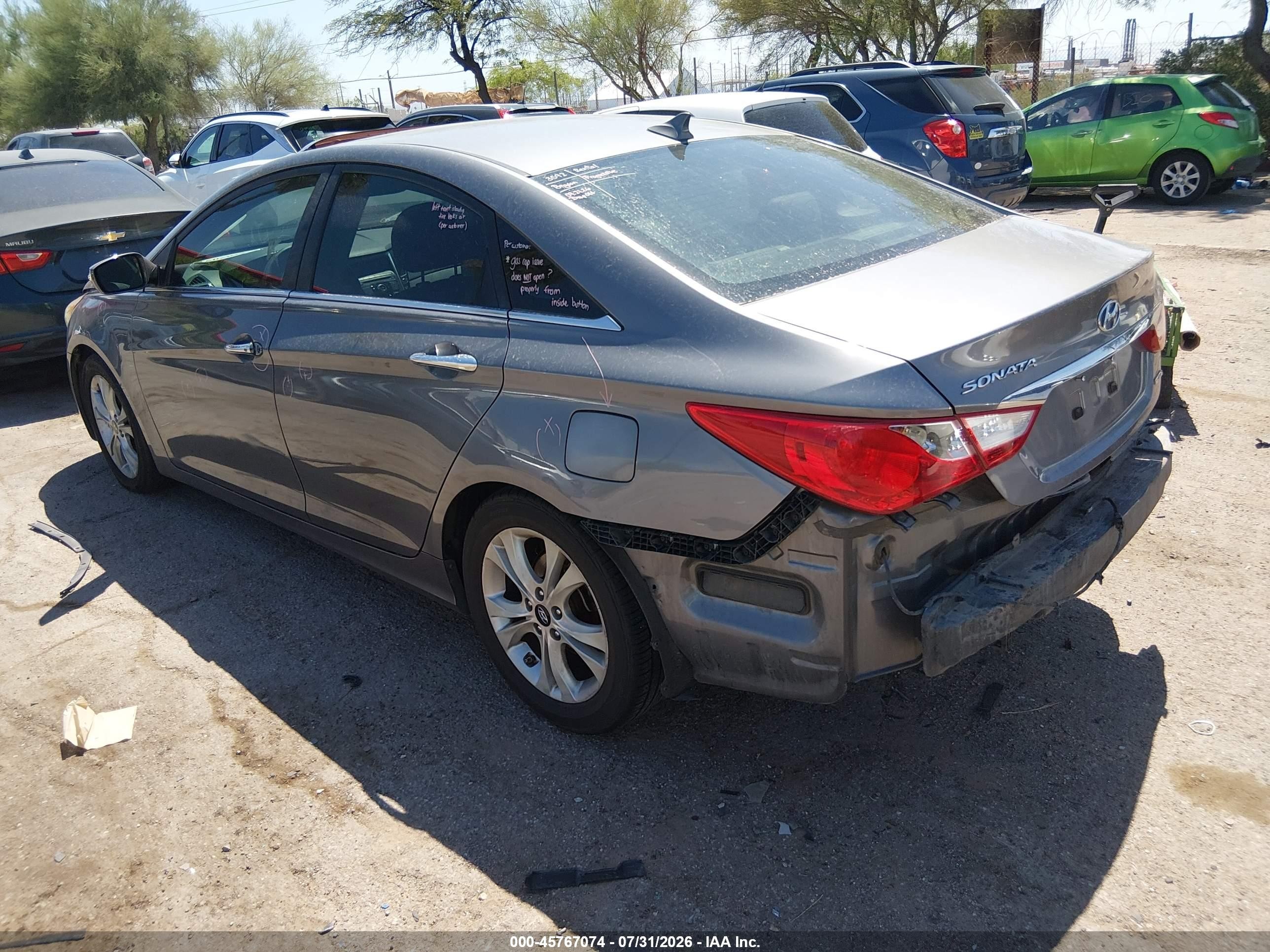 2011 Hyundai Sonata Limited Gray vin: 5NPEC4AC3BH226231