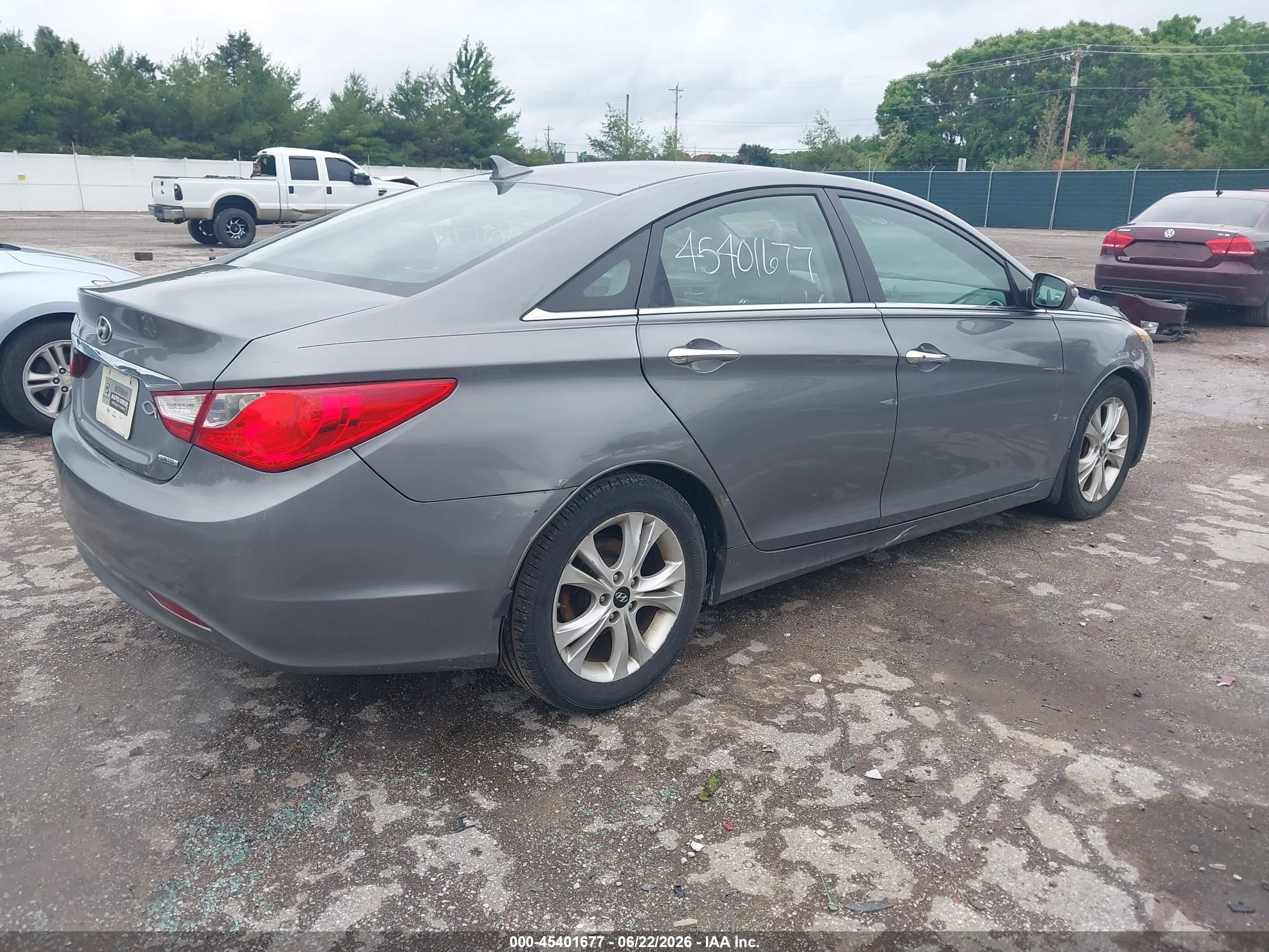 2011 Hyundai Sonata Limited Серый vin: 5NPEC4AC3BH302854