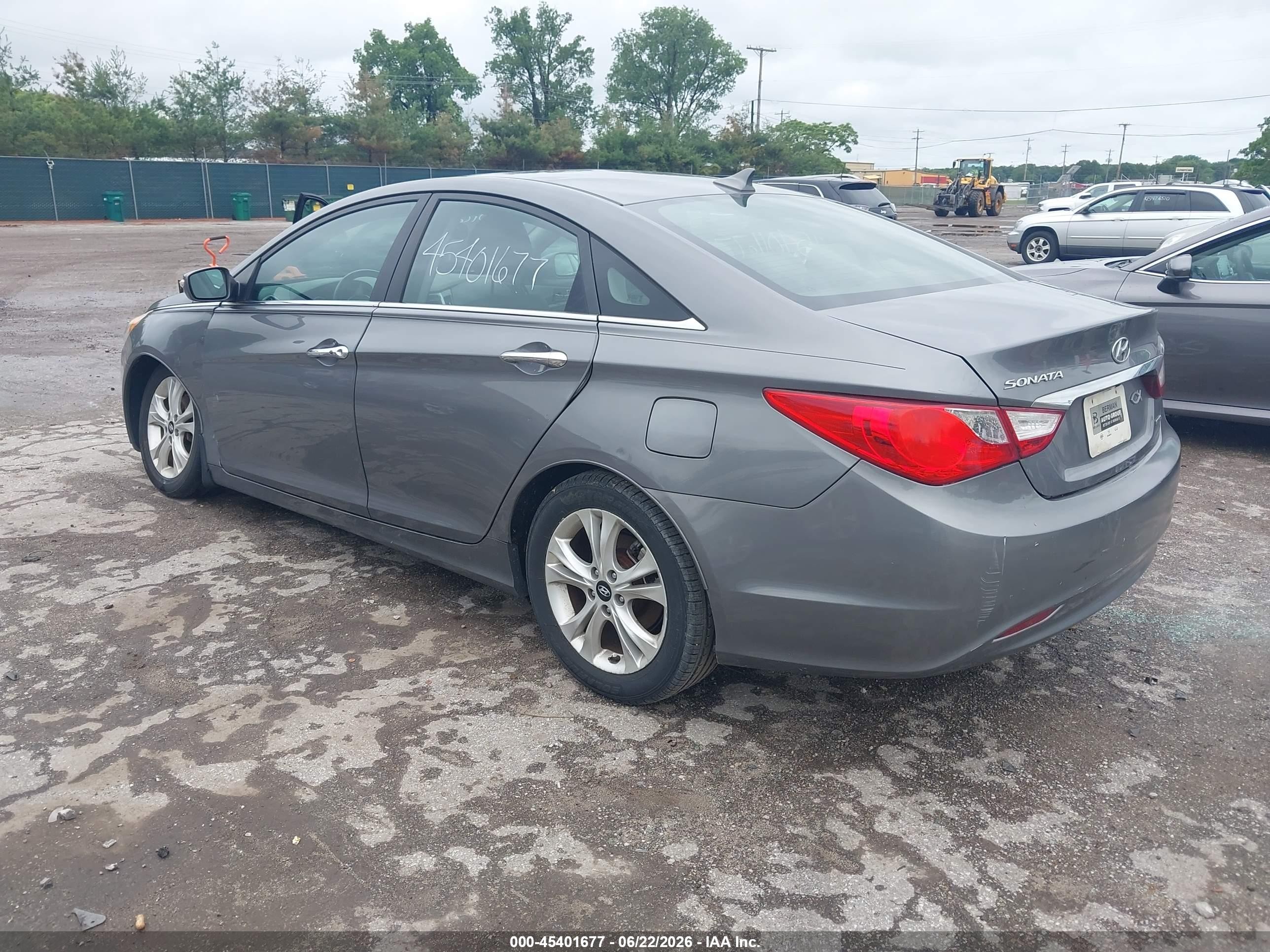 2011 Hyundai Sonata Limited Серый vin: 5NPEC4AC3BH302854