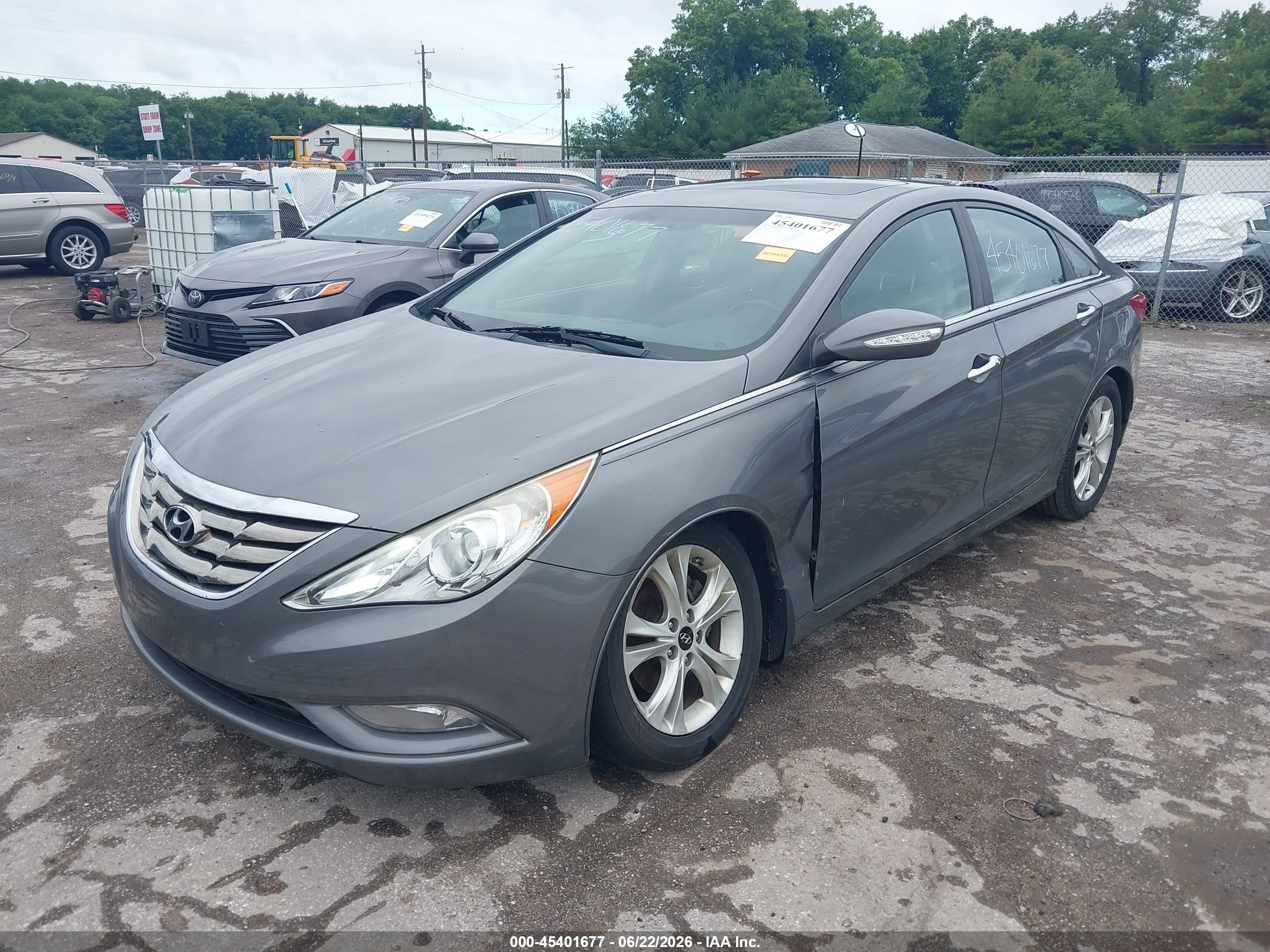 2011 Hyundai Sonata Limited Серый vin: 5NPEC4AC3BH302854