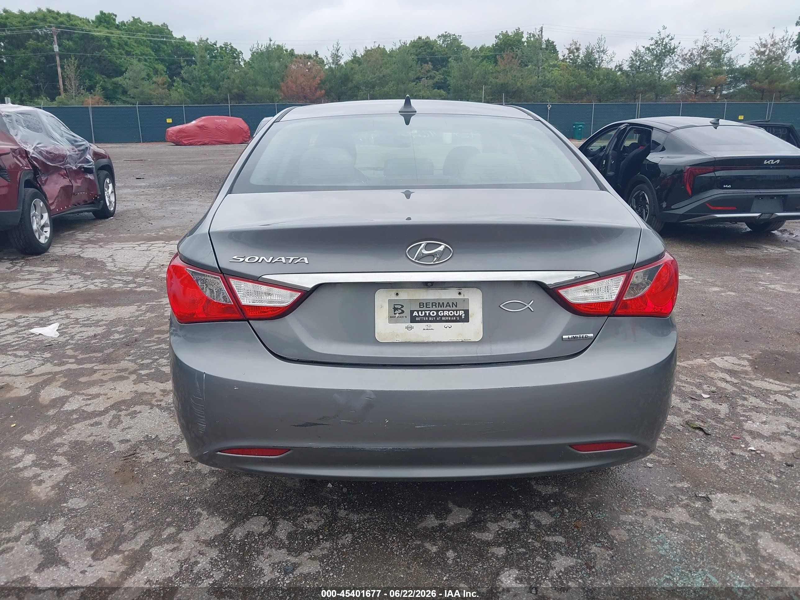 2011 Hyundai Sonata Limited Серый vin: 5NPEC4AC3BH302854