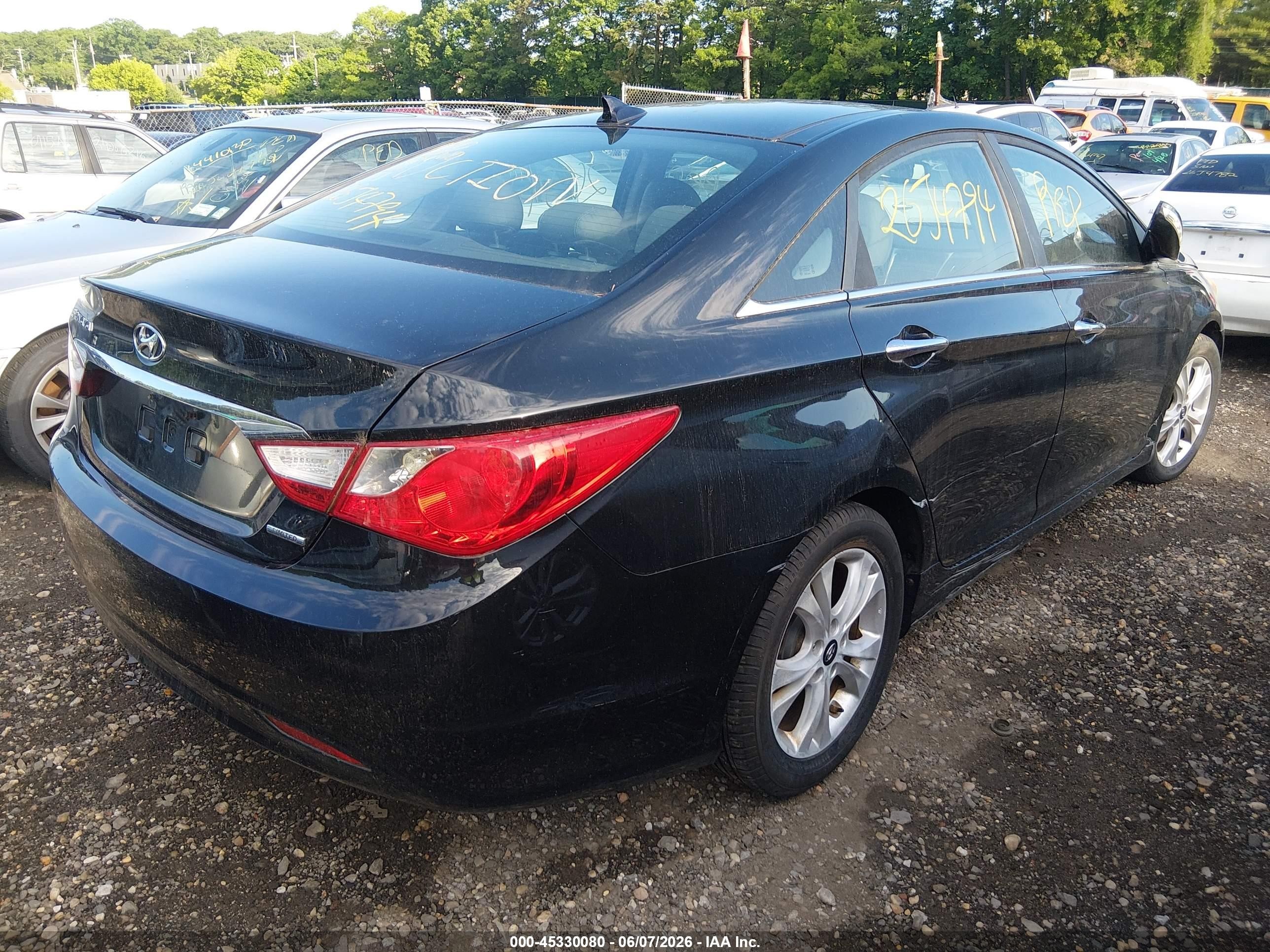 2012 Hyundai Sonata Limited Black vin: 5NPEC4AC3CH313595
