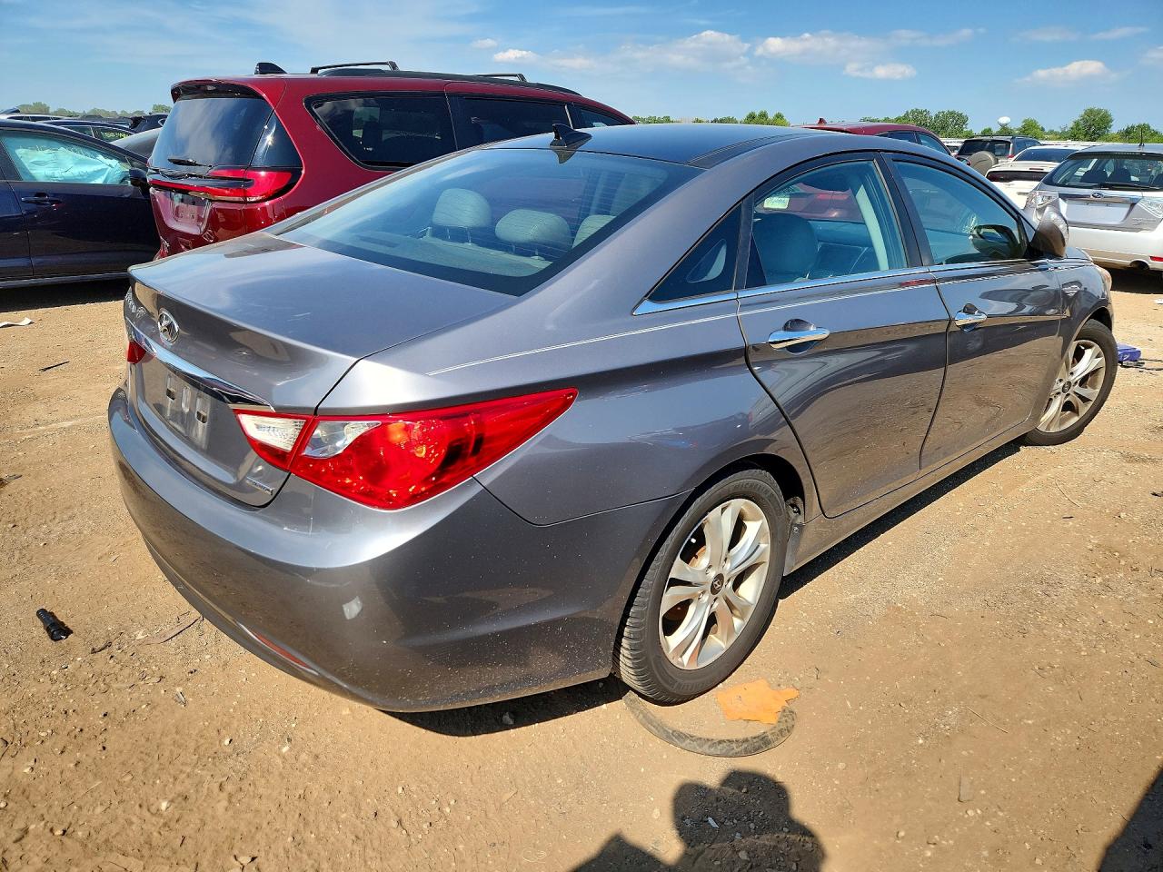 2012 Hyundai Sonata Limited Silver vin: 5NPEC4AC3CH354230