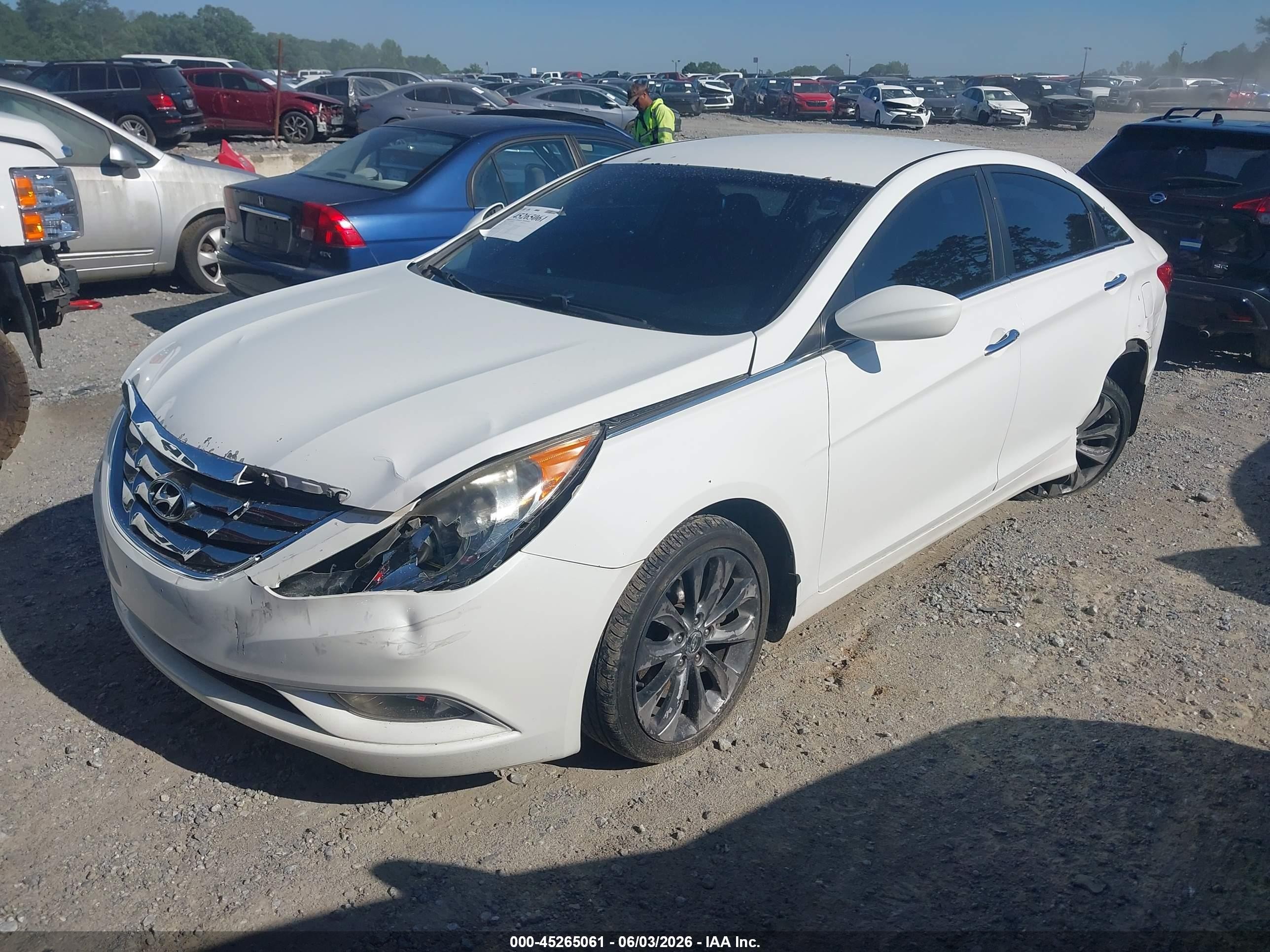 2012 Hyundai Sonata Se White vin: 5NPEC4AC3CH355216