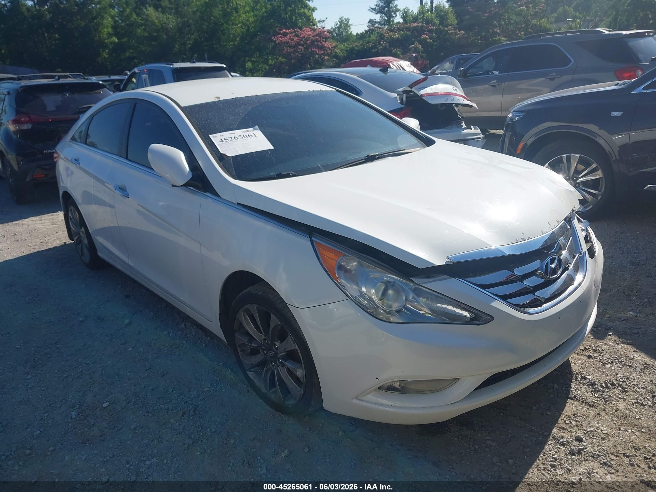 2012 Hyundai Sonata Se White vin: 5NPEC4AC3CH355216