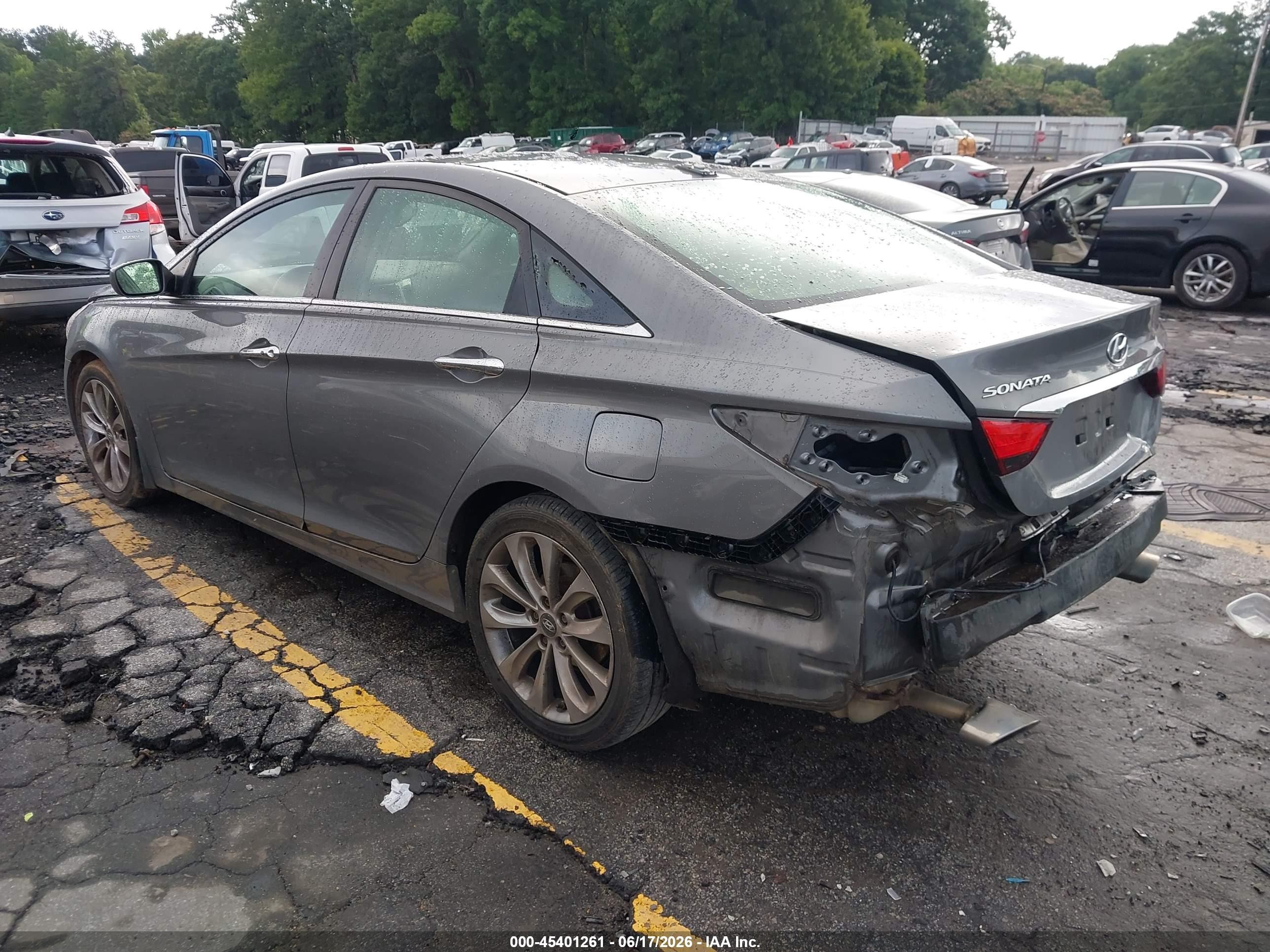 2012 Hyundai Sonata Se Gray vin: 5NPEC4AC3CH390869